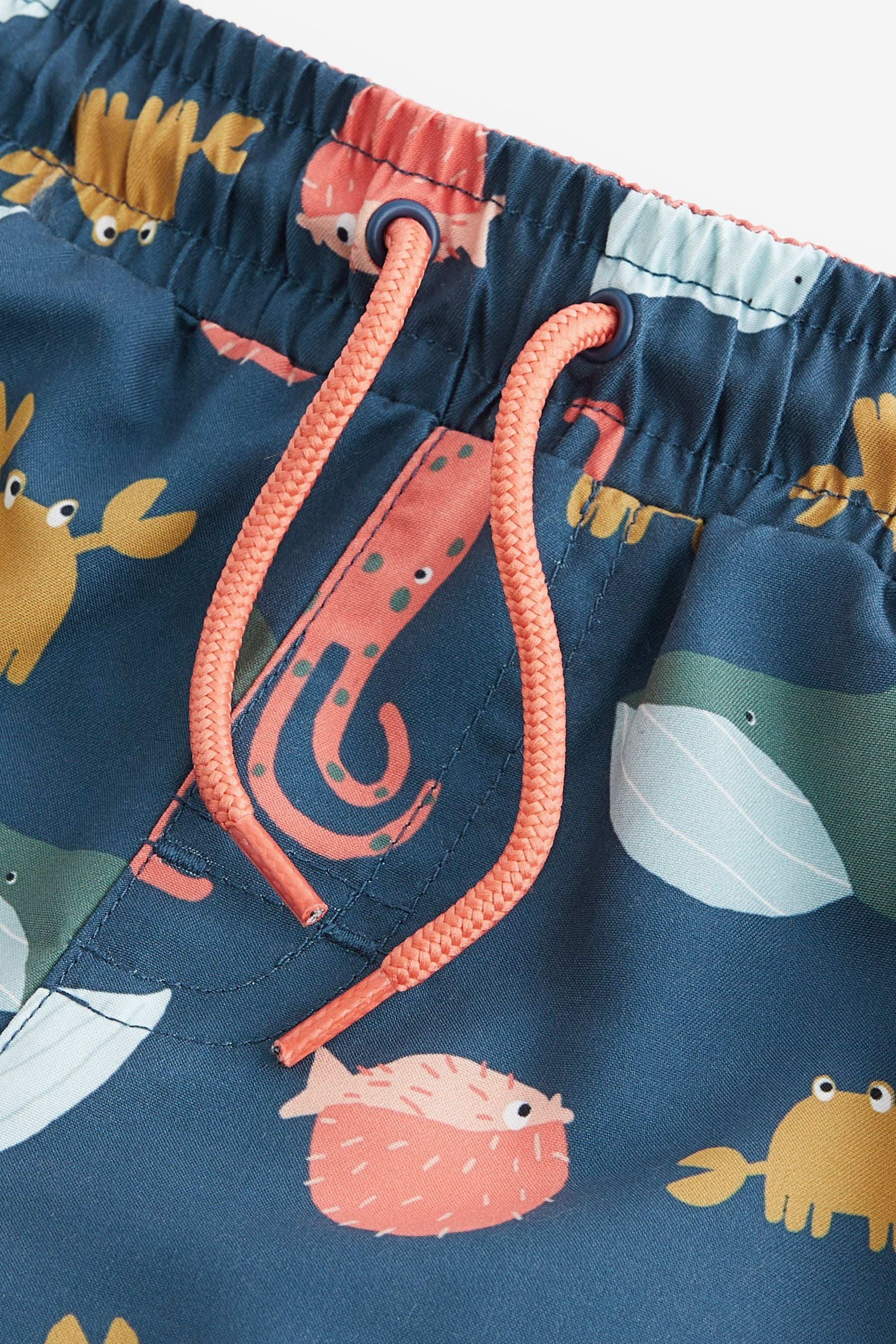 Navy Printed Swim Shorts (3mths-7yrs)