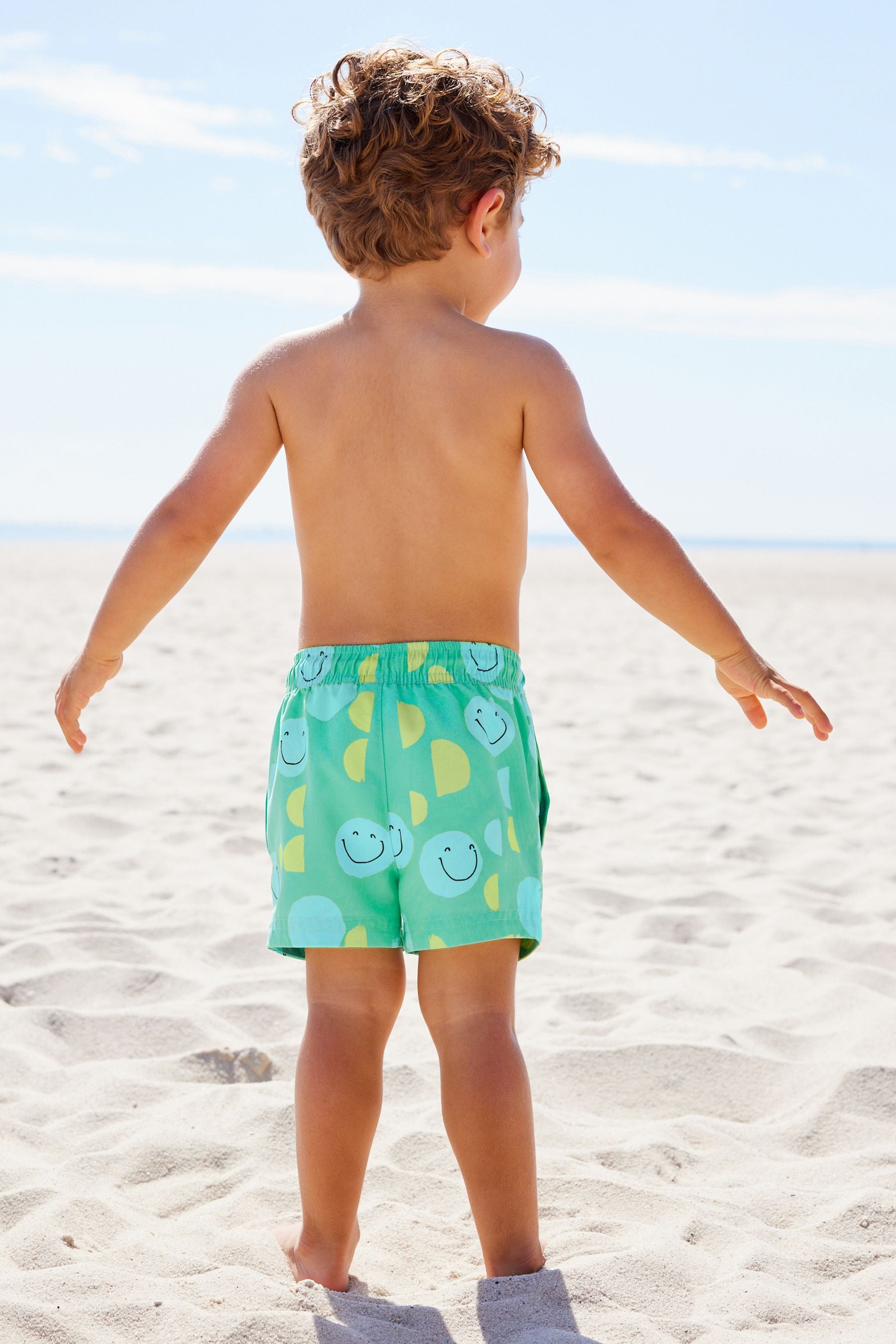 Green/Yellow Printed Swim Shorts (3mths-7yrs)