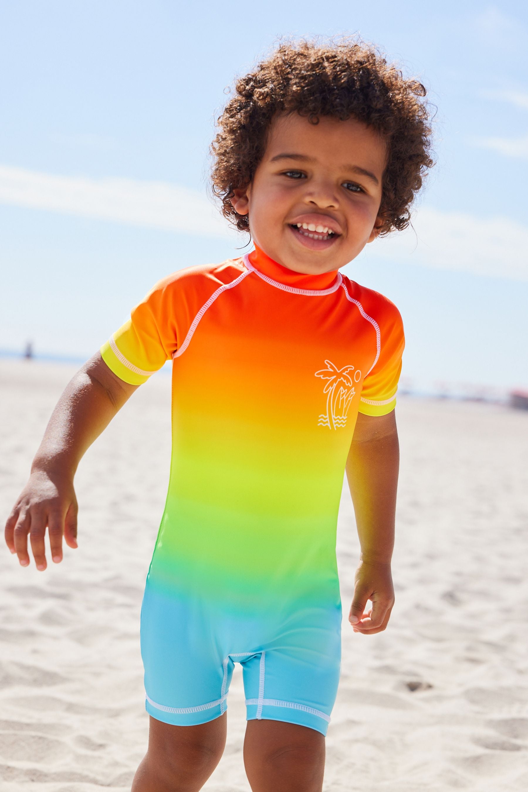 Rainbow Dip Dye Sunsafe All-In-One Swimsuit (3mths-7yrs)