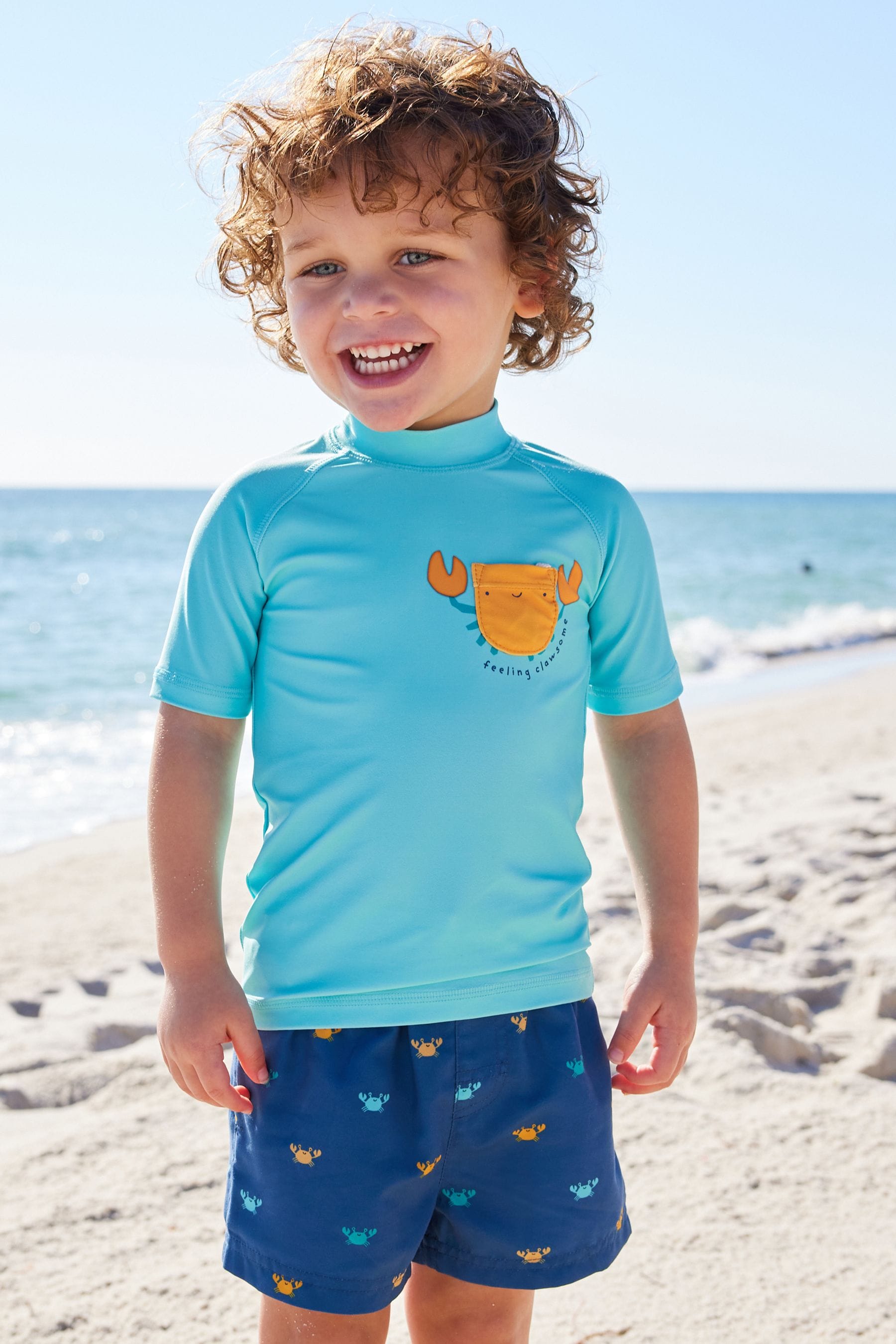 Blue Crab Sunsafe Top and Shorts Set (3mths-7yrs)