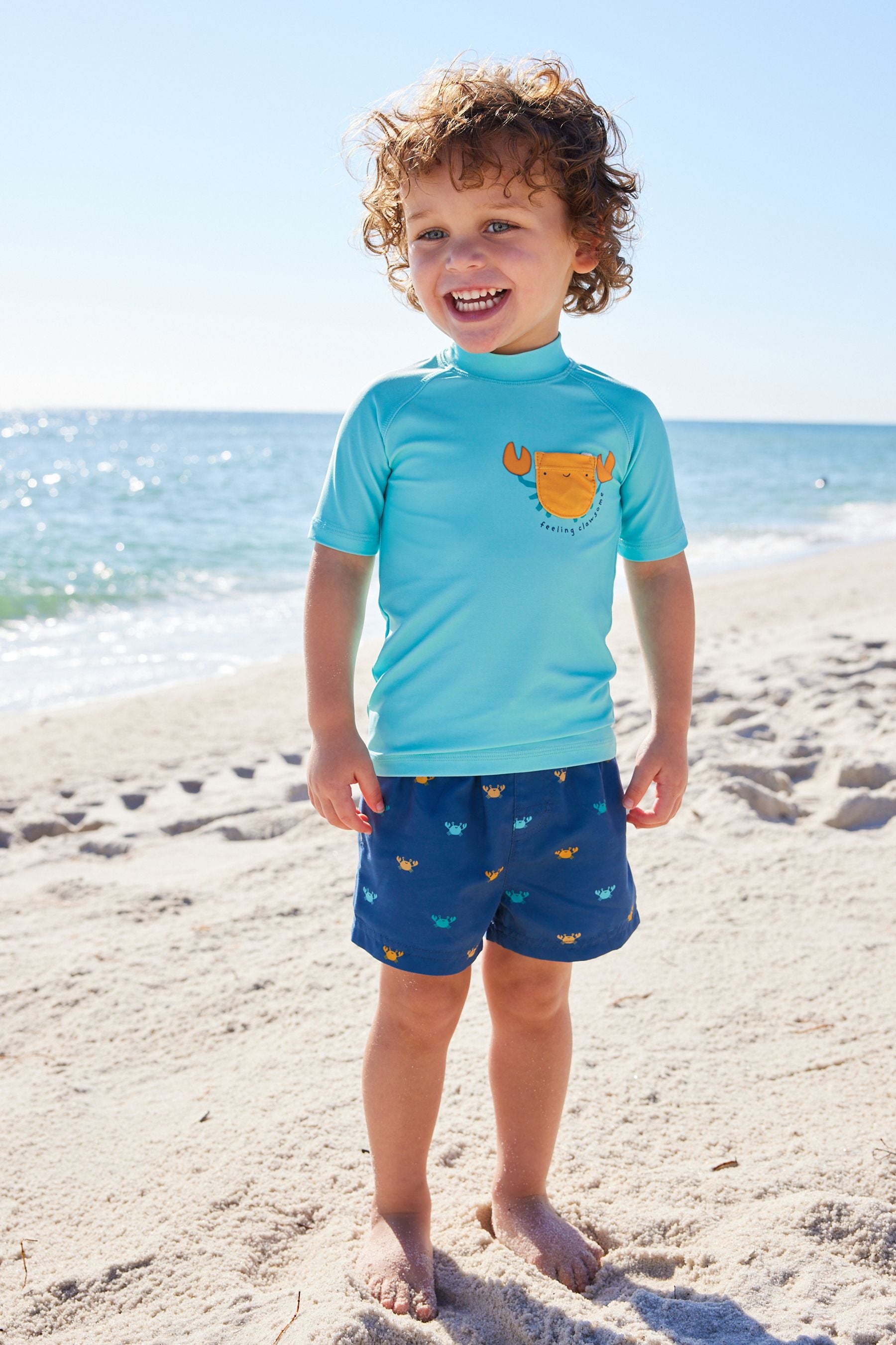 Blue Crab Sunsafe Top and Shorts Set (3mths-7yrs)