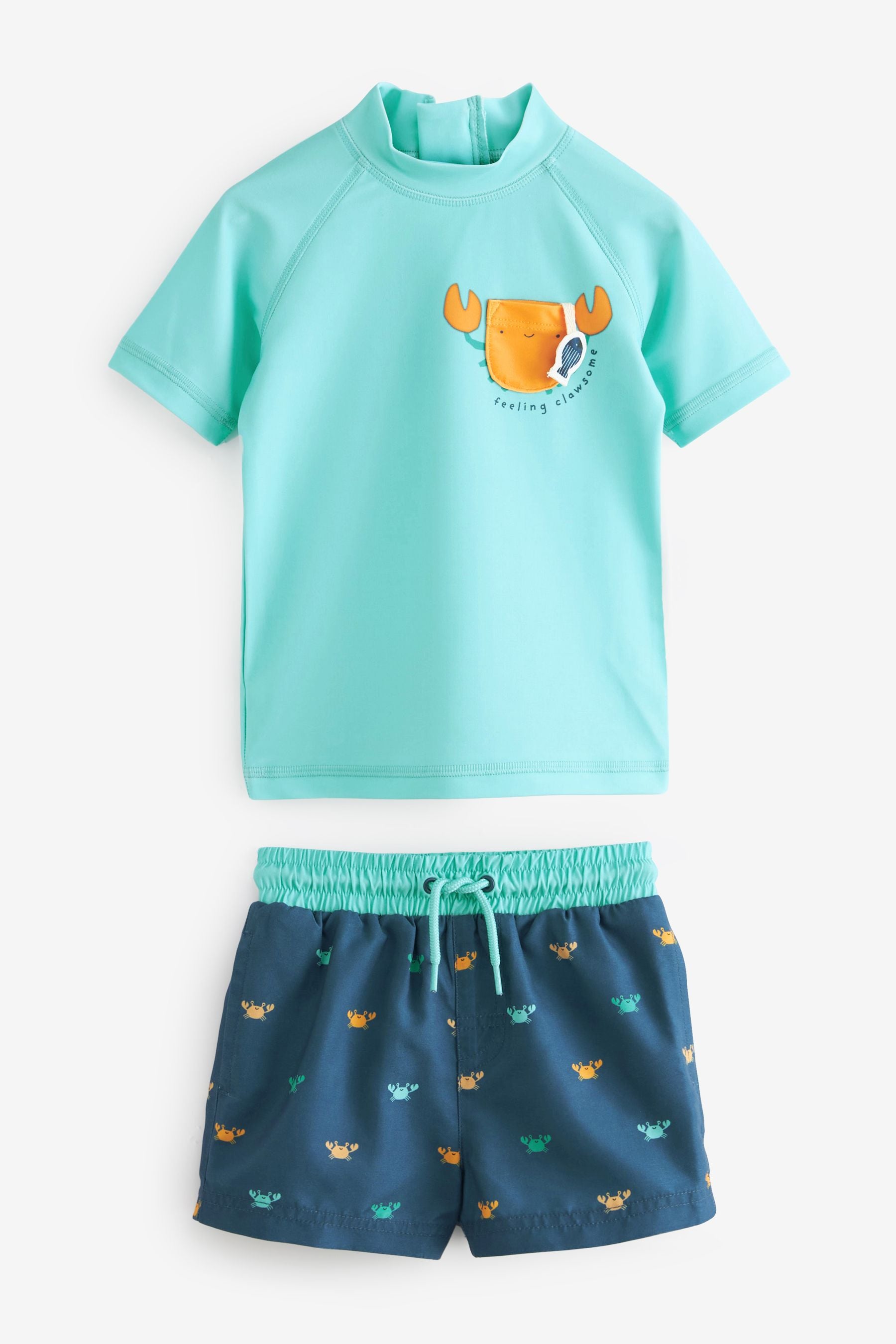 Blue Crab Sunsafe Top and Shorts Set (3mths-7yrs)