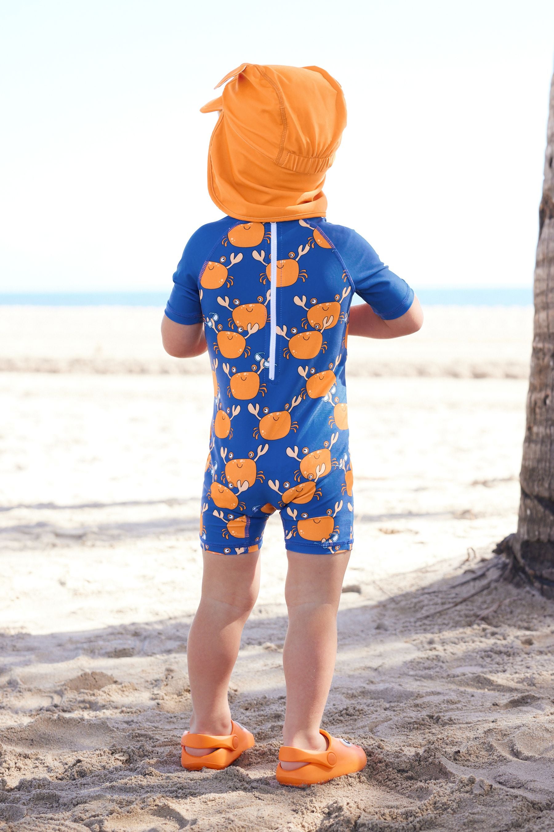 Cobalt Blue Sunsafe Swimsuit & Hat 2 Piece Set (3mths-7yrs)