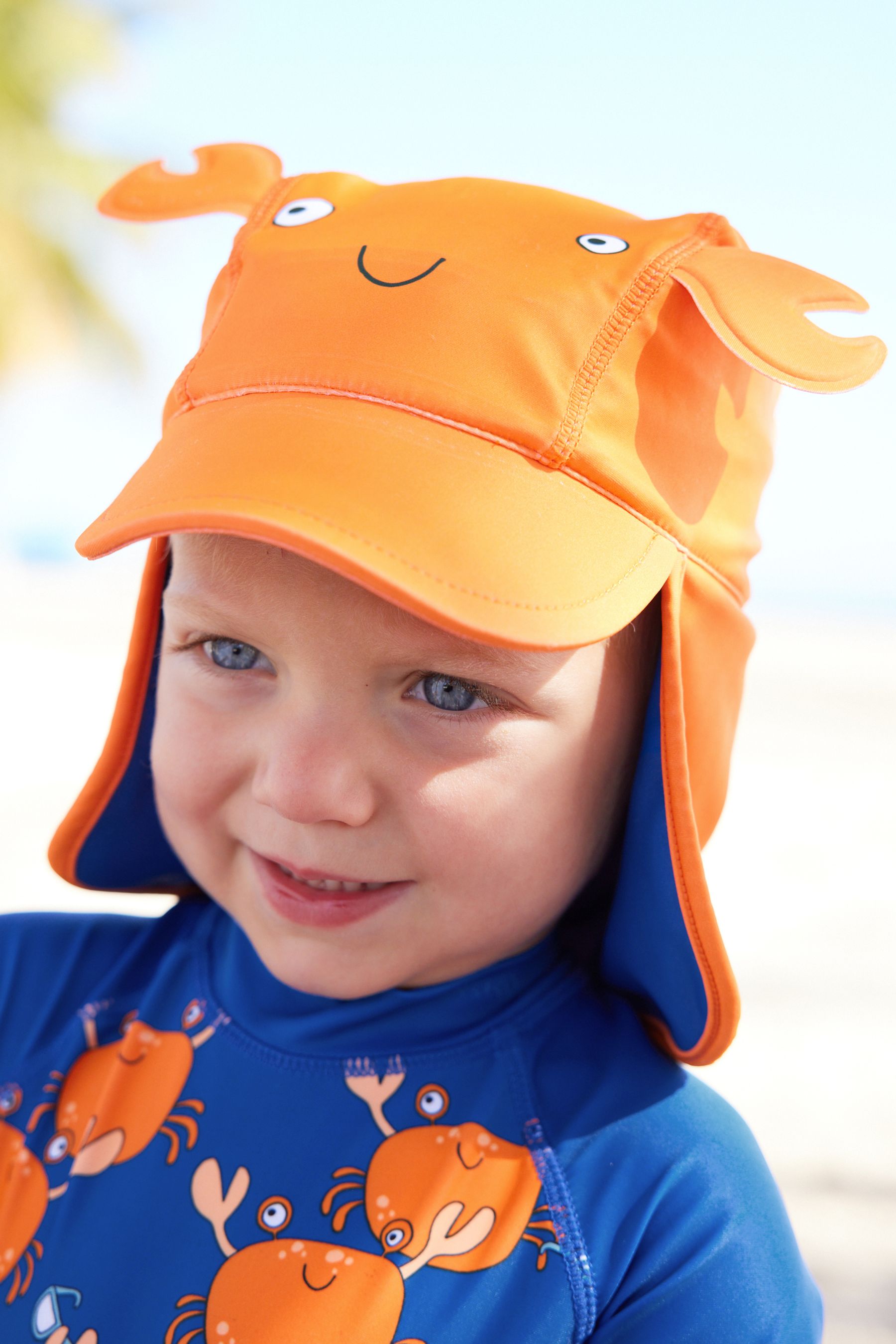 Cobalt Blue Sunsafe Swimsuit & Hat 2 Piece Set (3mths-7yrs)