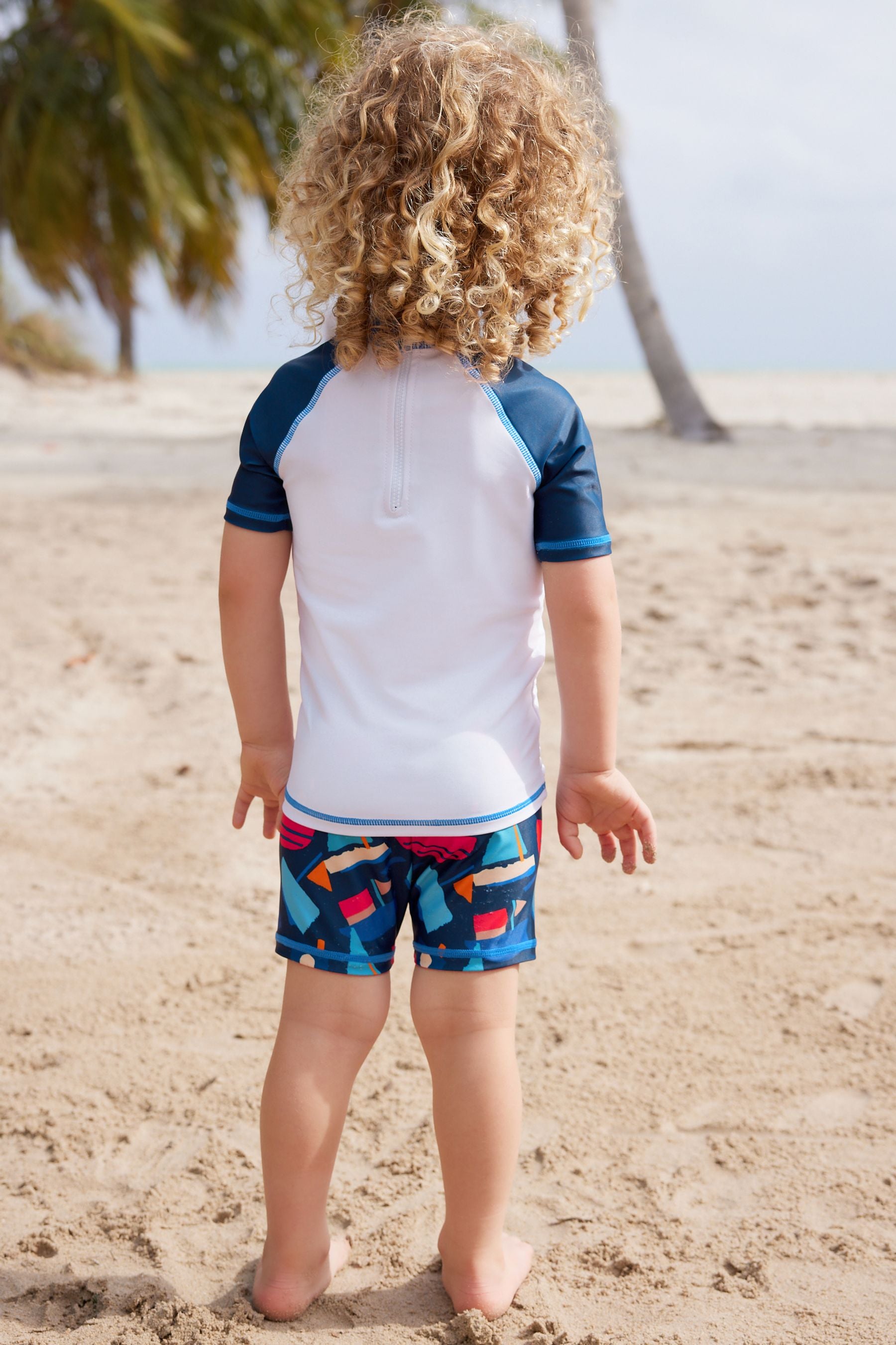 Navy Boat Sunsafe Top and Shorts Set (3mths-7yrs)