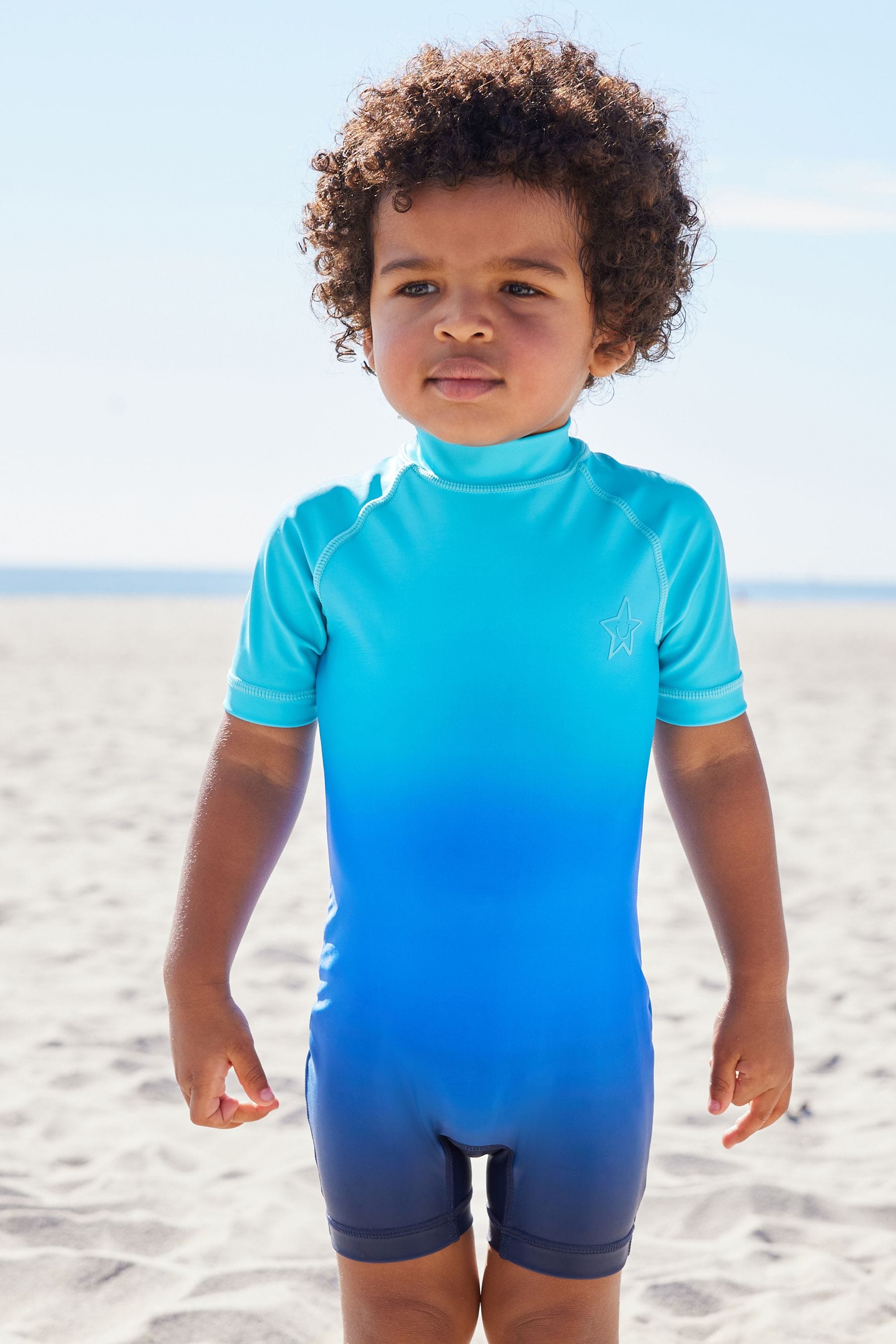 Blue Ombre Sunsafe All-In-One Swimsuit (3mths-7yrs)