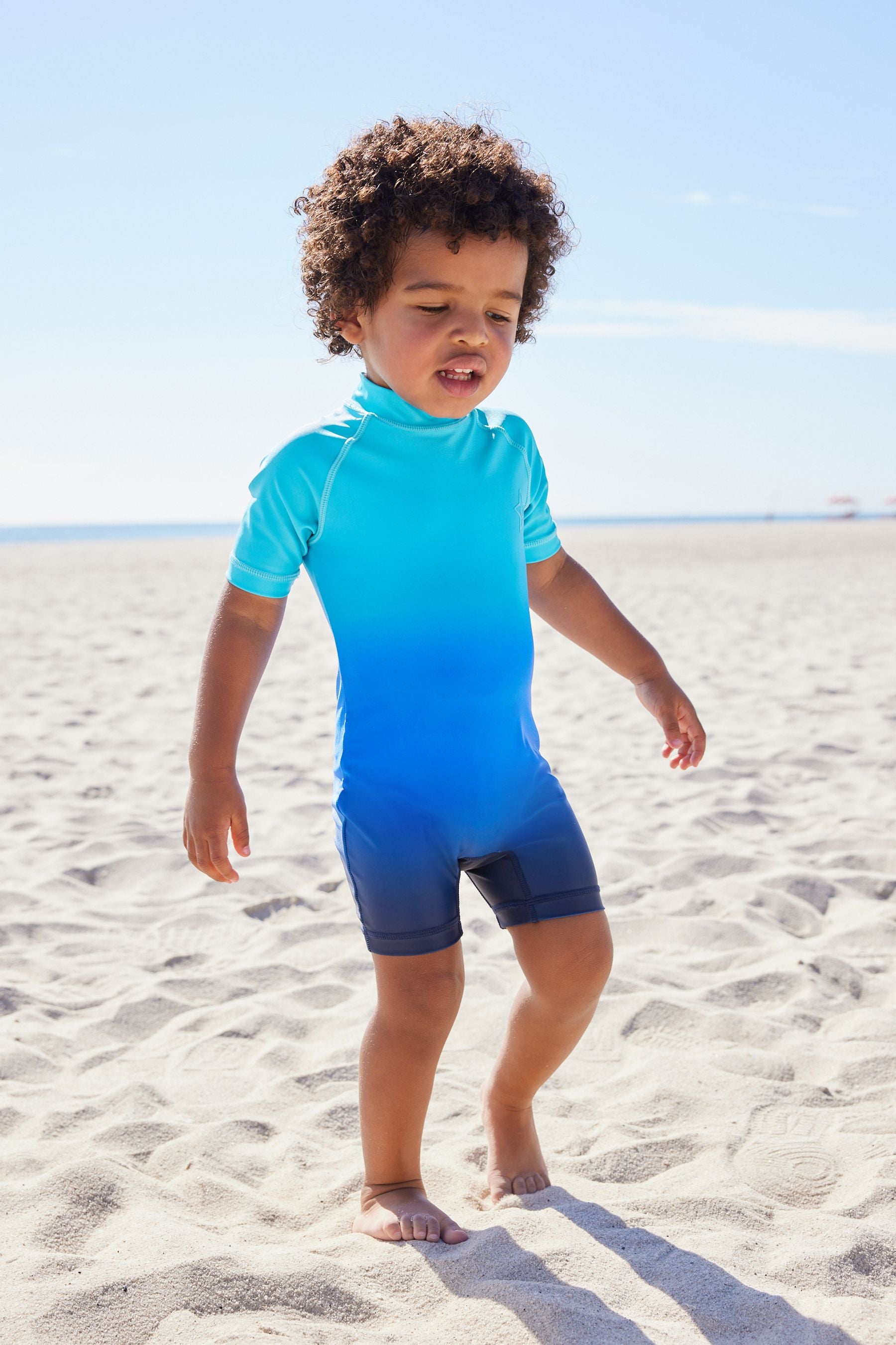 Blue Ombre Sunsafe All-In-One Swimsuit (3mths-7yrs)