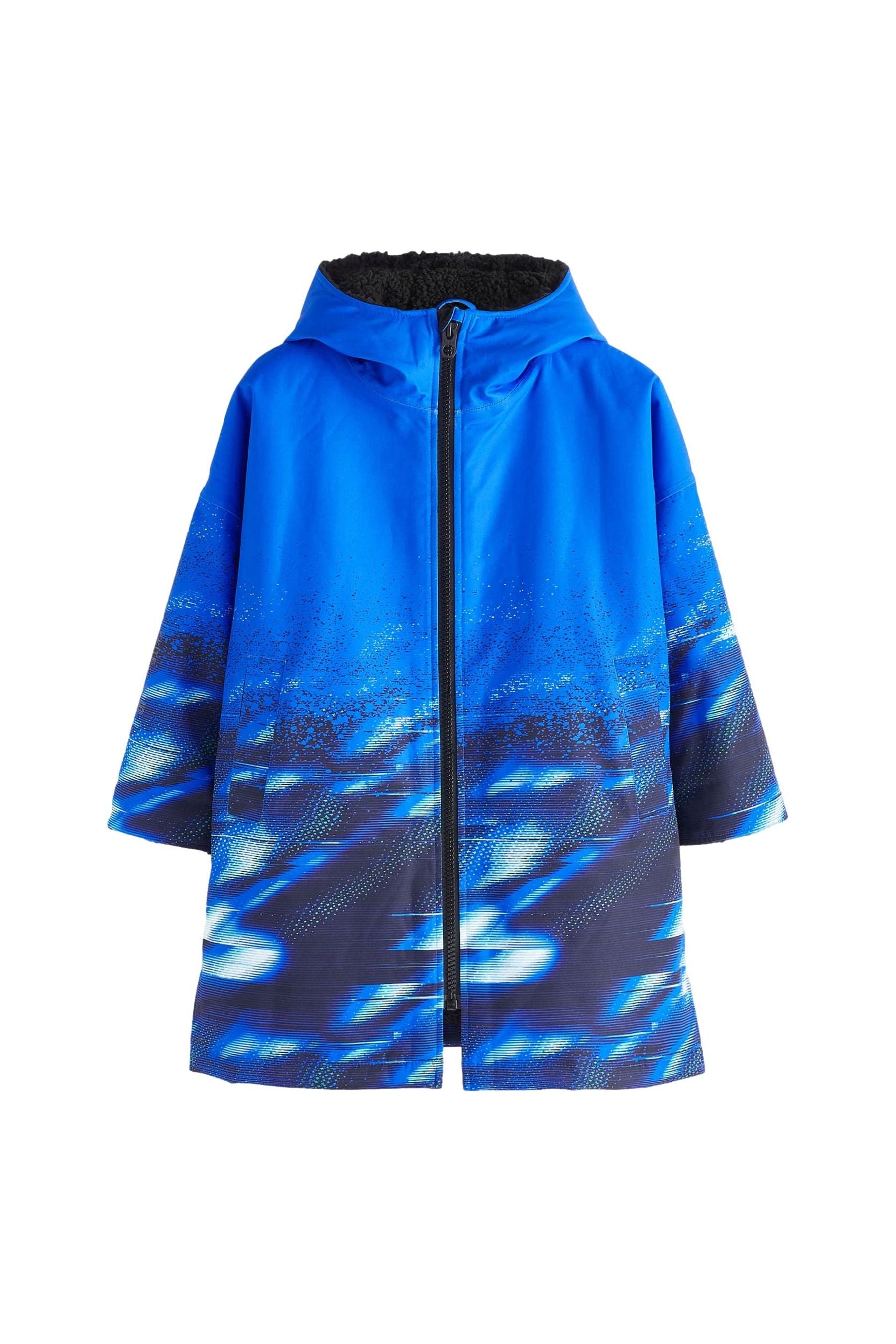 Blue Printed Waterproof Changing Robe (3-16yrs)