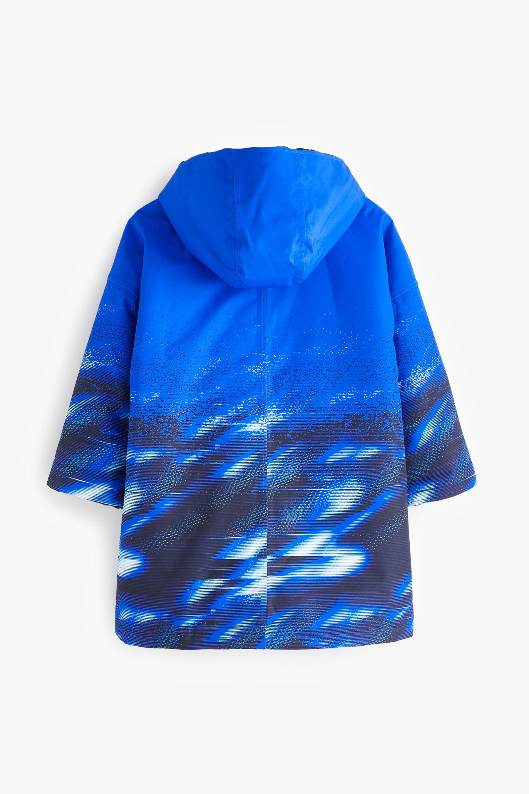 Blue Printed Waterproof Changing Robe (3-16yrs)