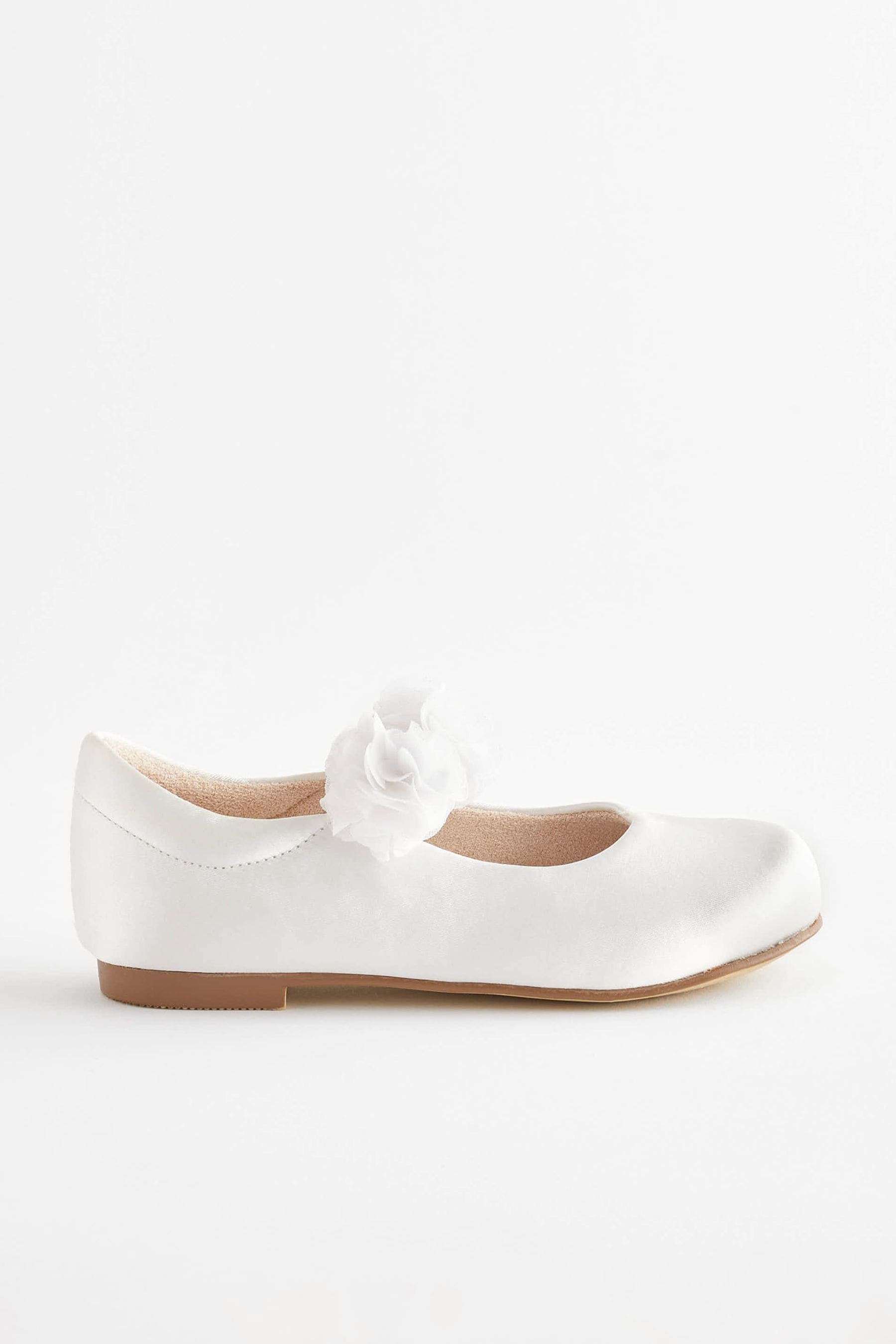 White Corsage Occasion Shoes