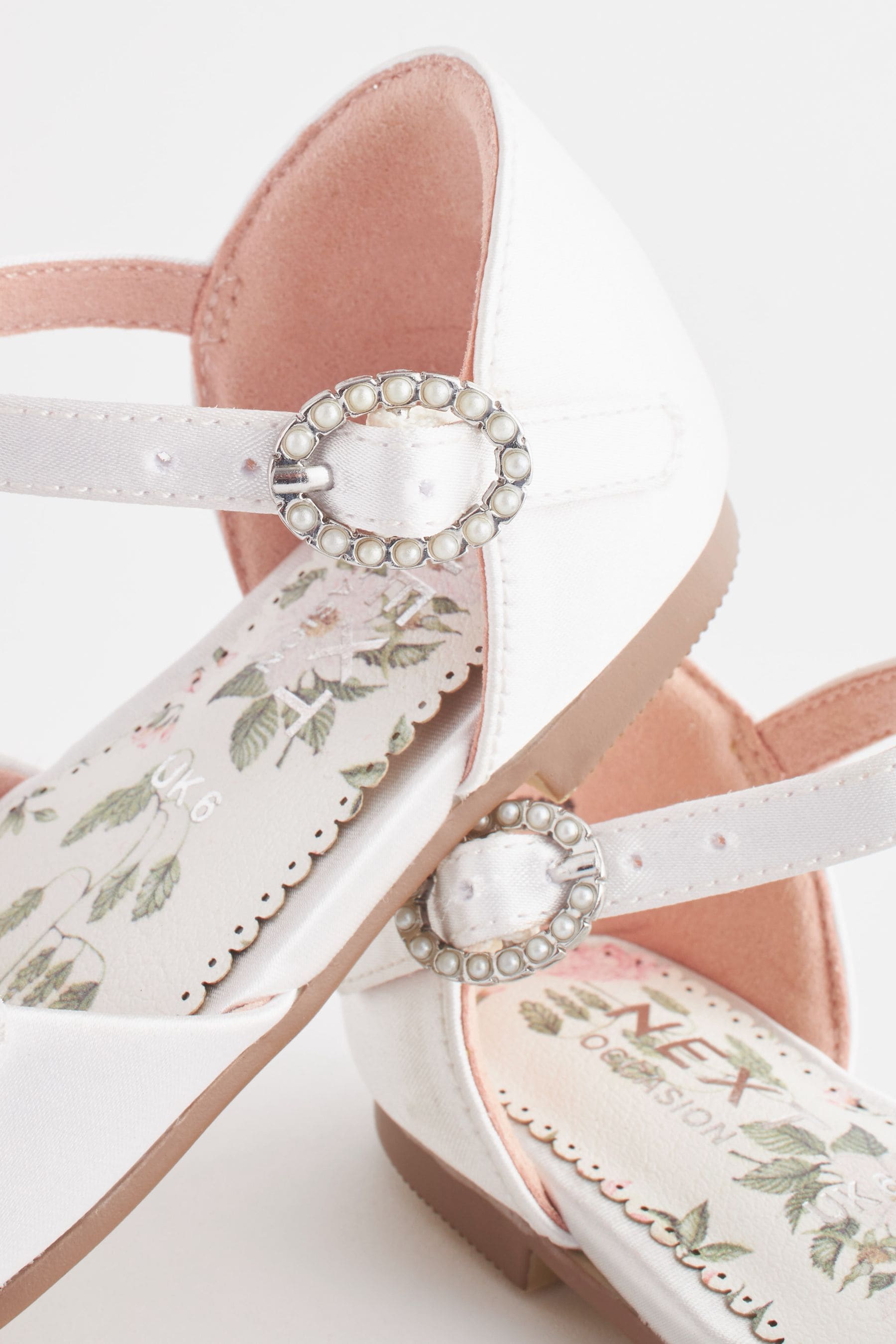 White Butterfly Bridesmaid Occasion Shoes