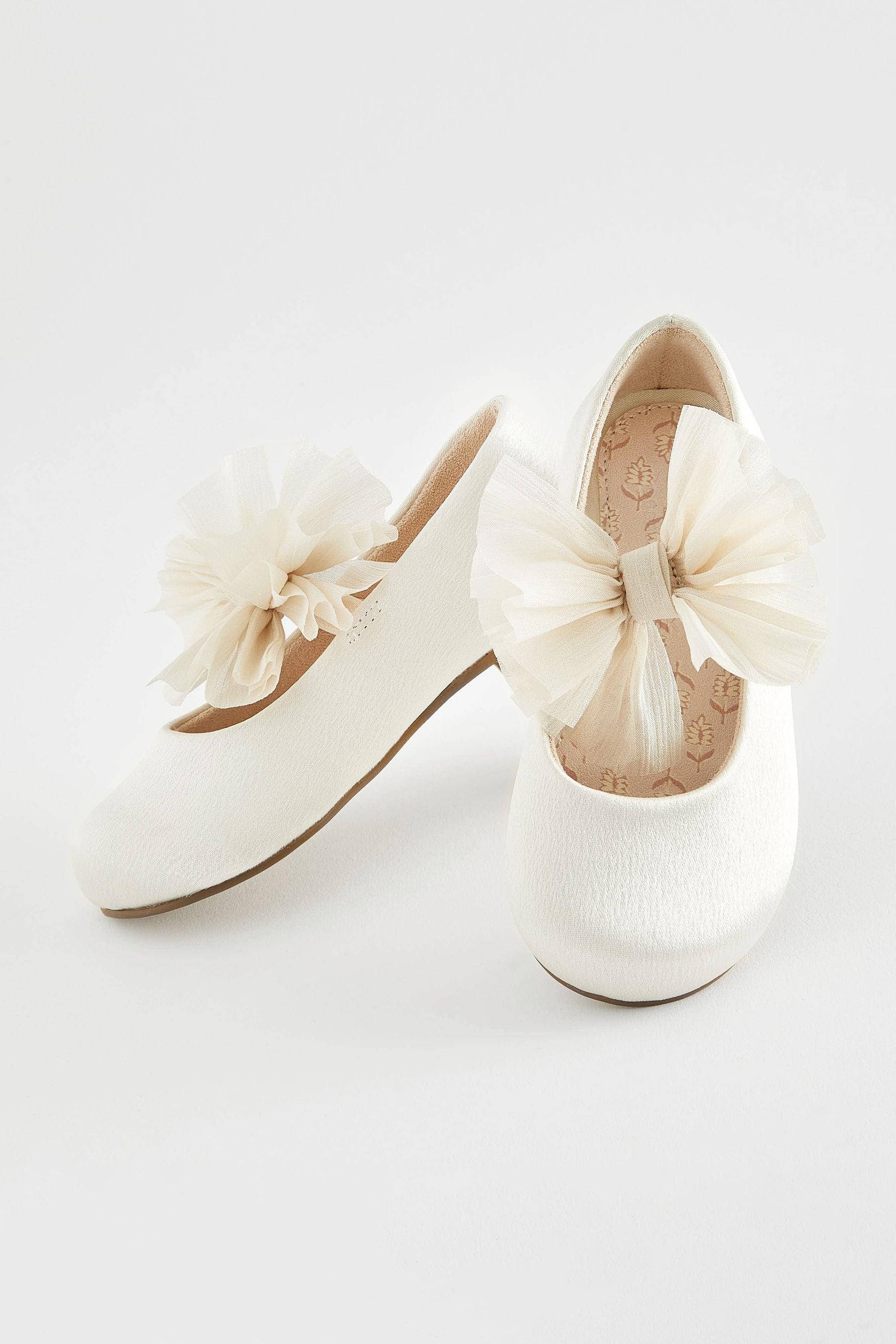 Ivory Mary Jane Bridesmaid Bow Occasion Shoes