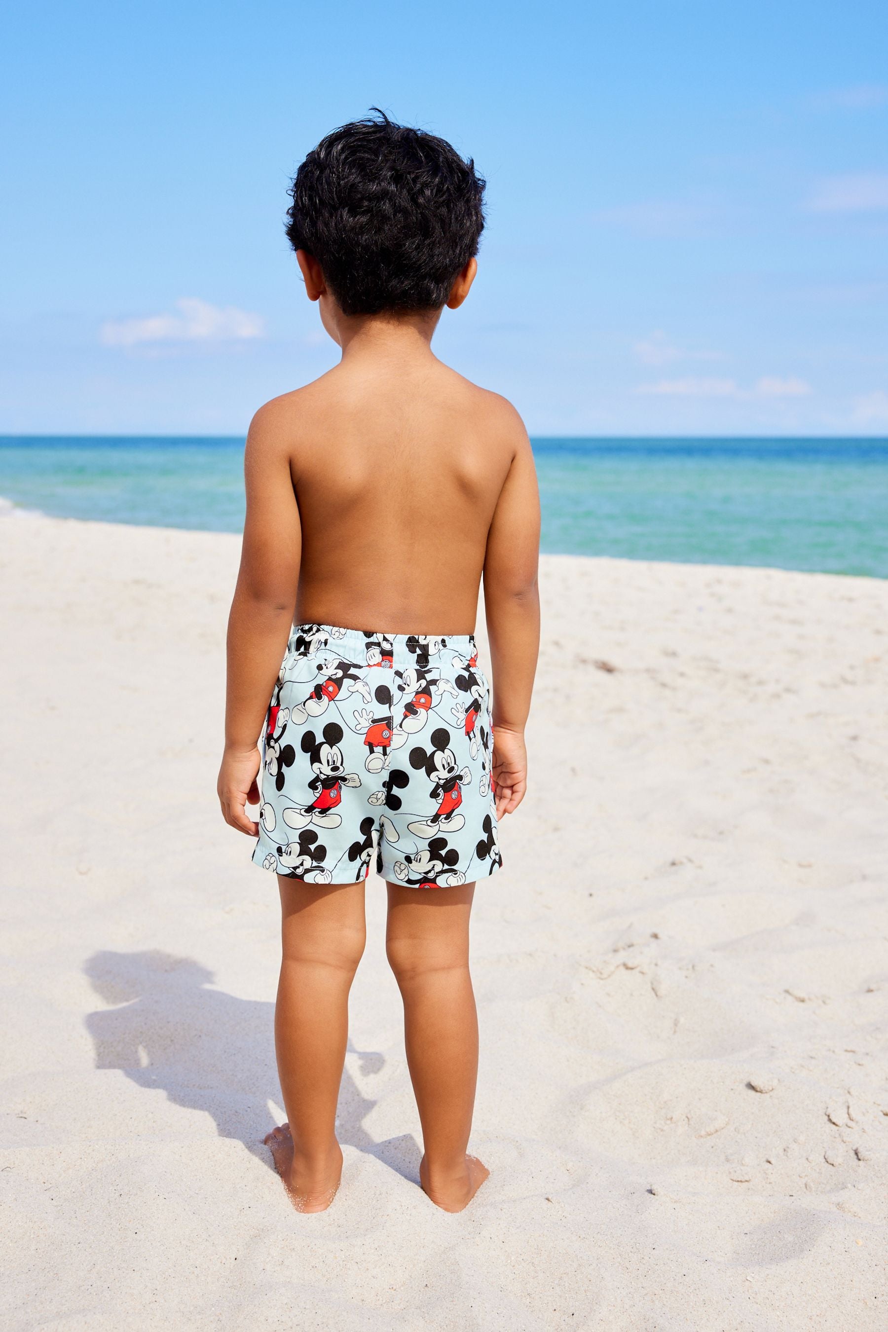 Blue Mickey Mouse Printed Swim Shorts (3mths-7yrs)