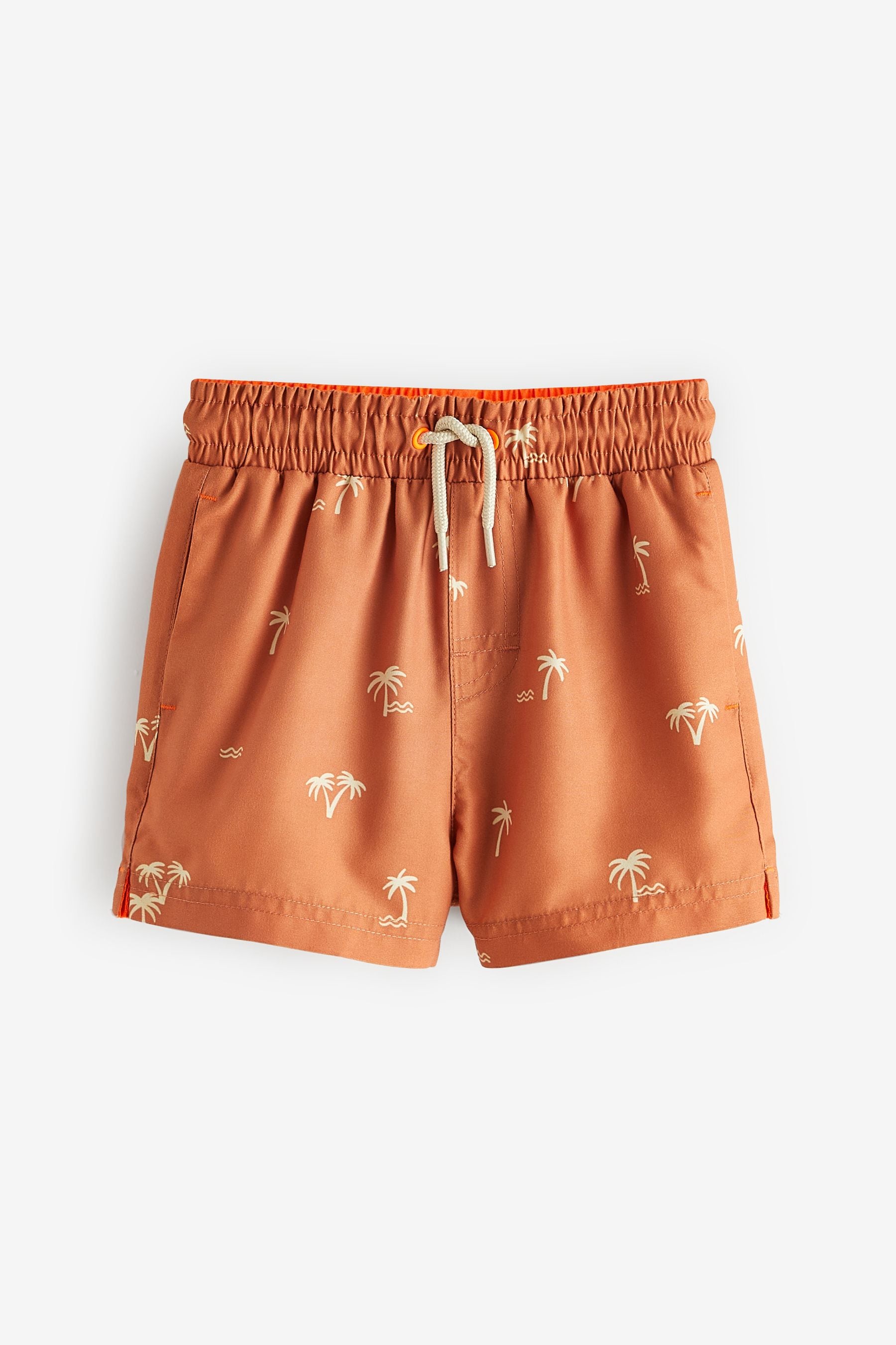 Rust Palm Printed Swim Shorts (3mths-16yrs)