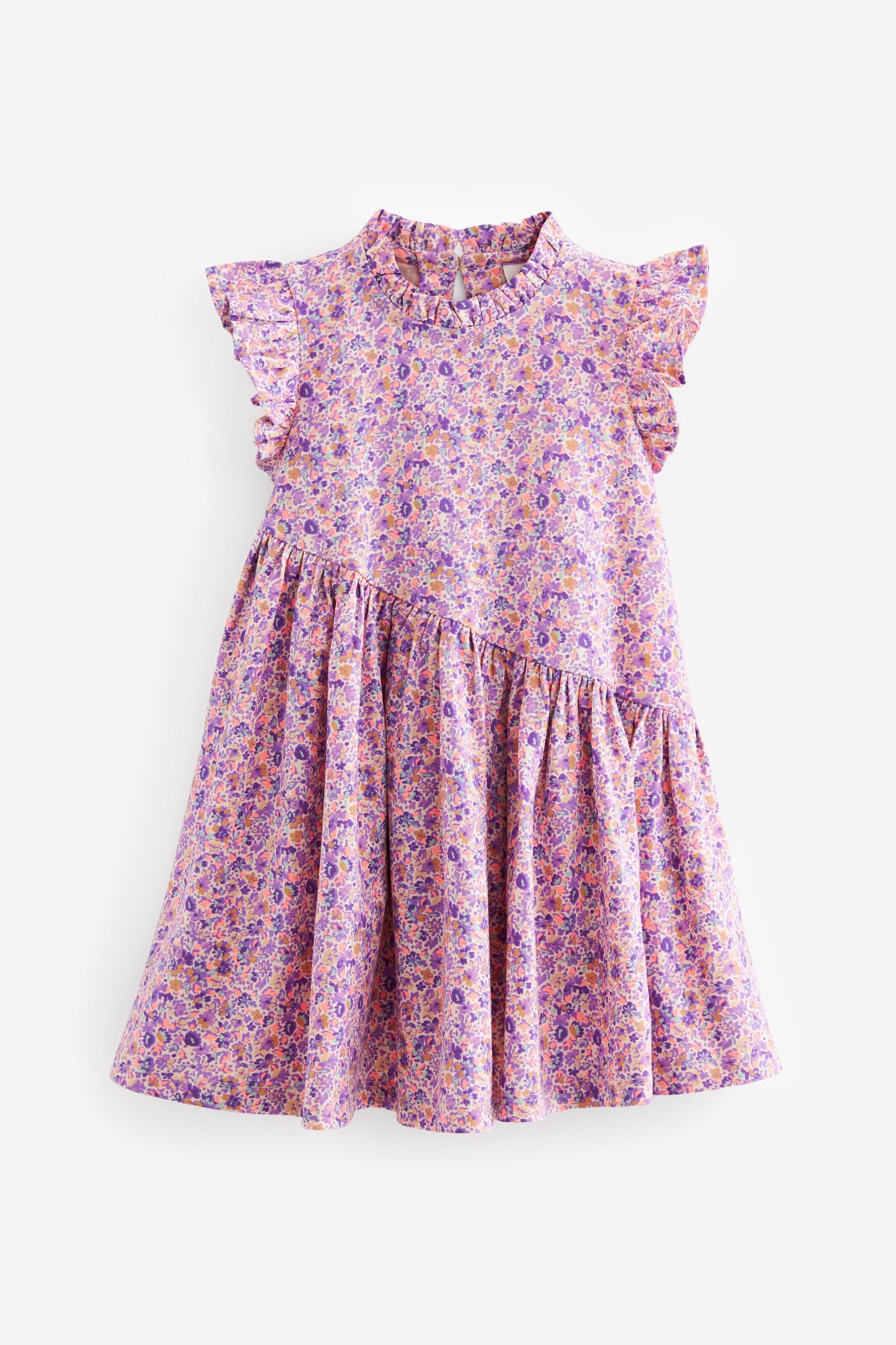 Lilac Purple Asymmetric Dress (3mths-7yrs)