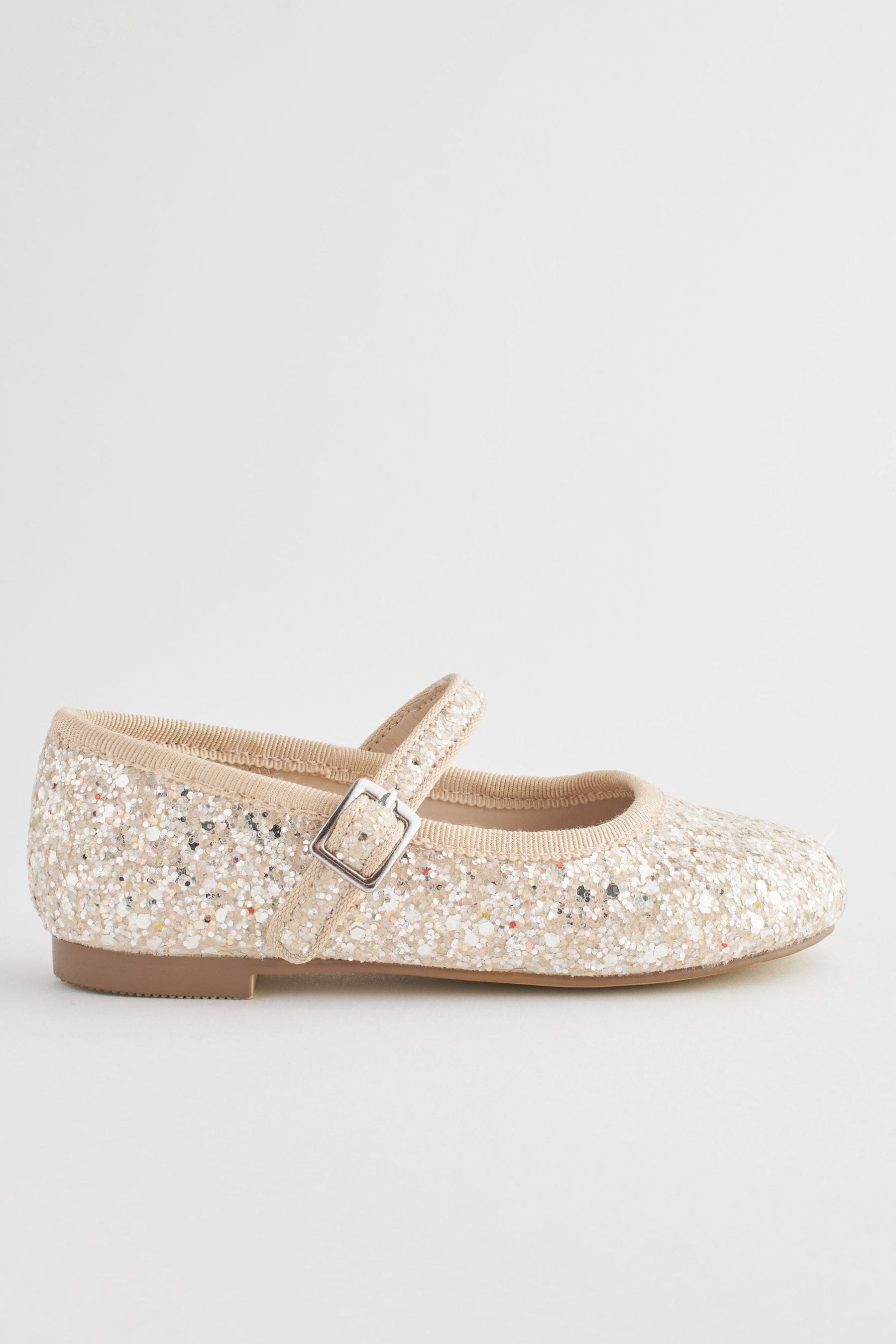 Ivory Glitter Bridesmaid Occasion Mary Jane Shoes