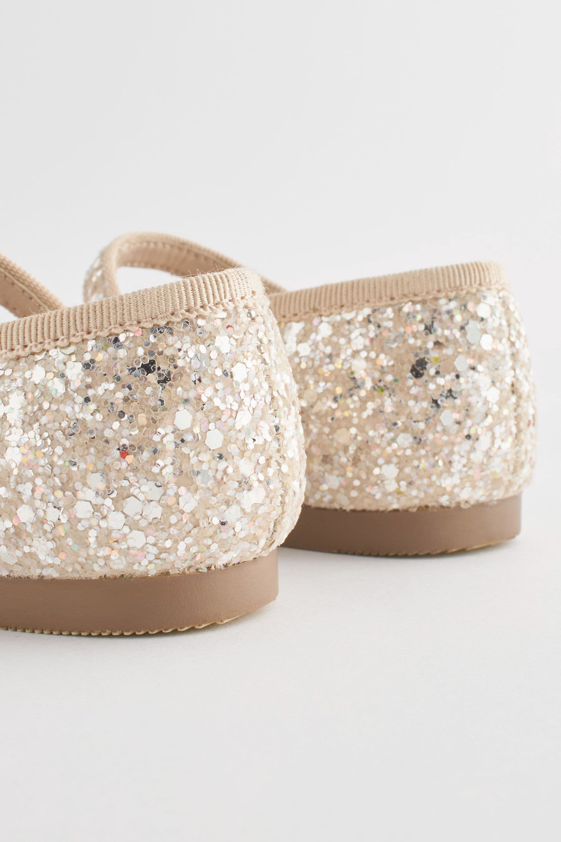 Ivory Glitter Bridesmaid Occasion Mary Jane Shoes