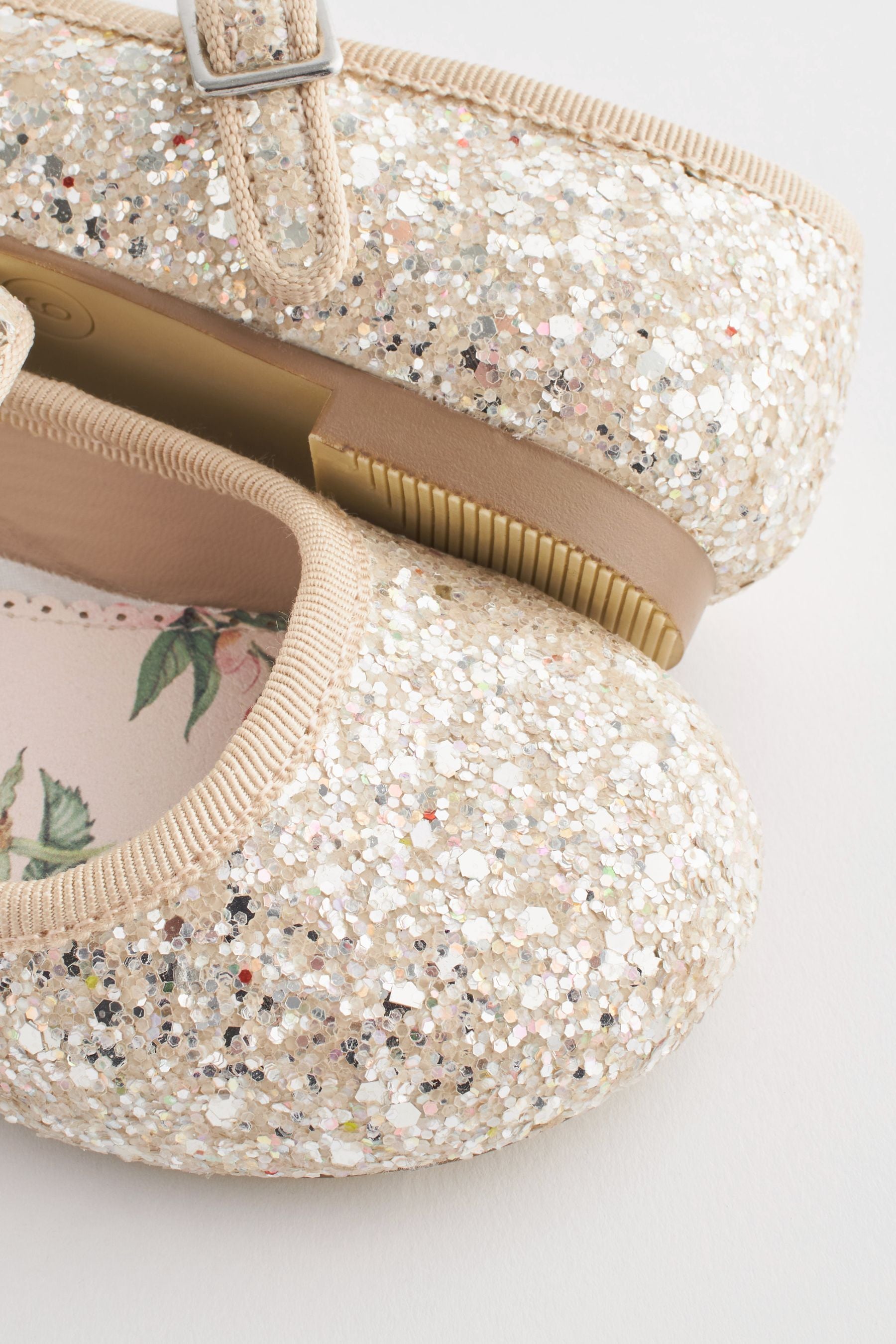 Ivory Glitter Bridesmaid Occasion Mary Jane Shoes