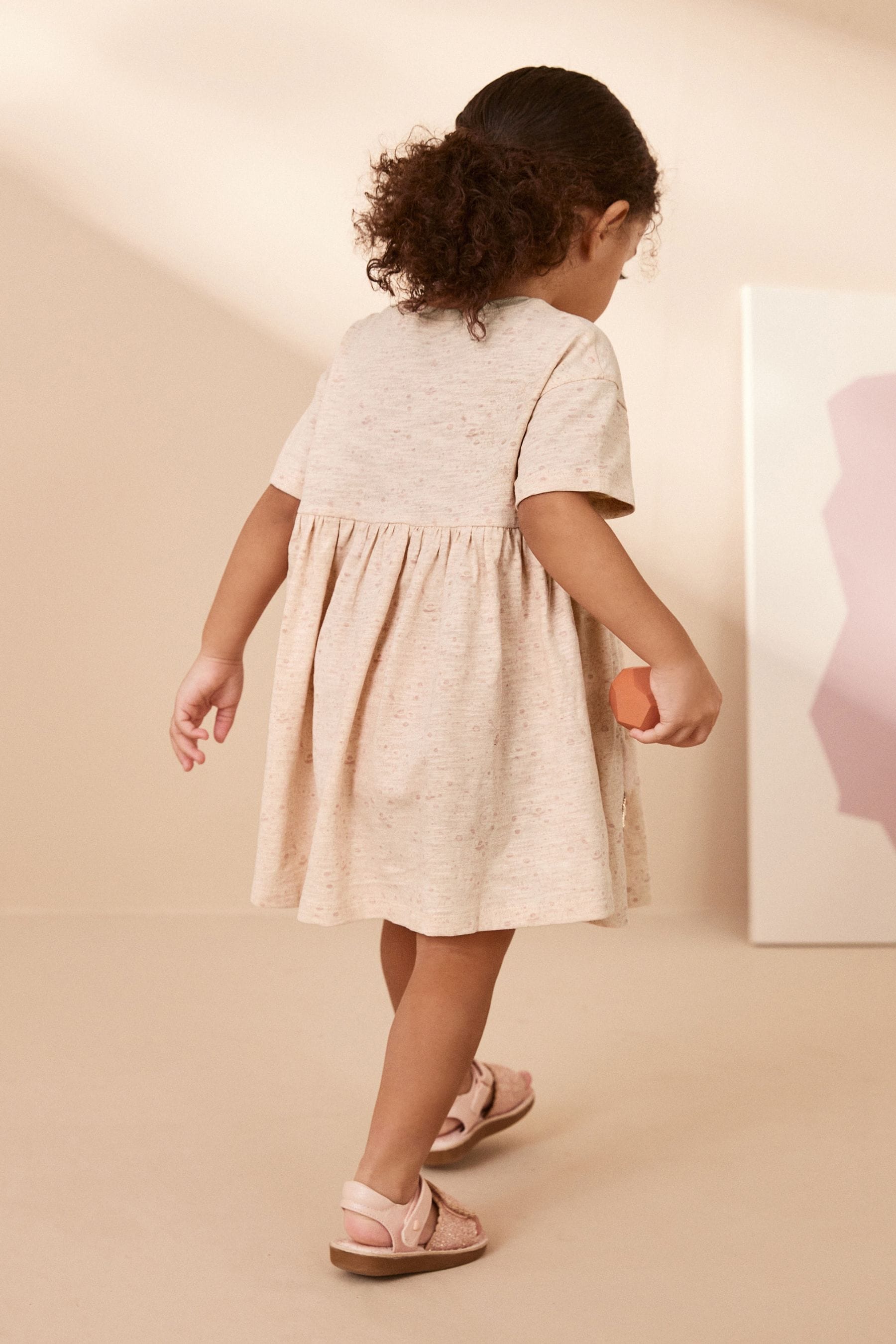 Pale Pink Sequin Jersey Dress (9mths-7yrs)