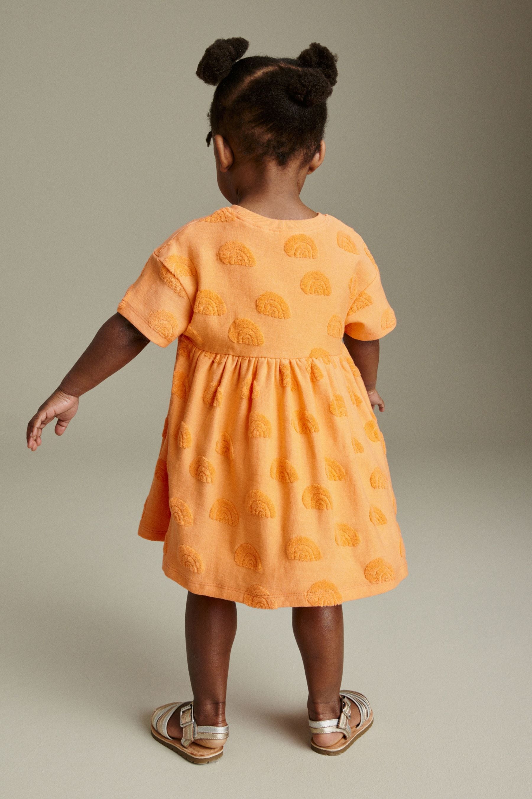 Orange Textured Towelling Dress (3mths-7yrs)