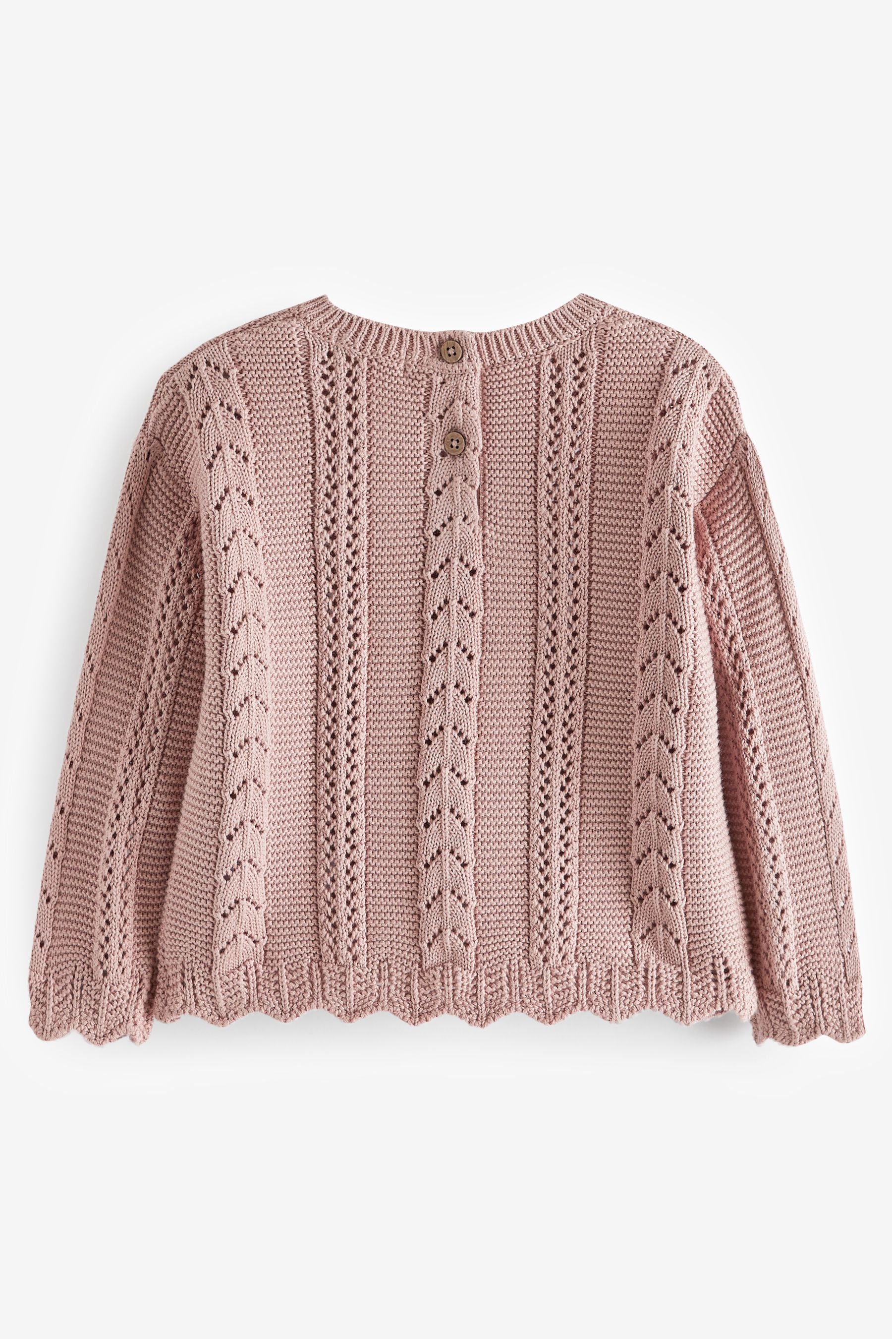 Pink Cable Stitch Jumper (3mths-7yrs)