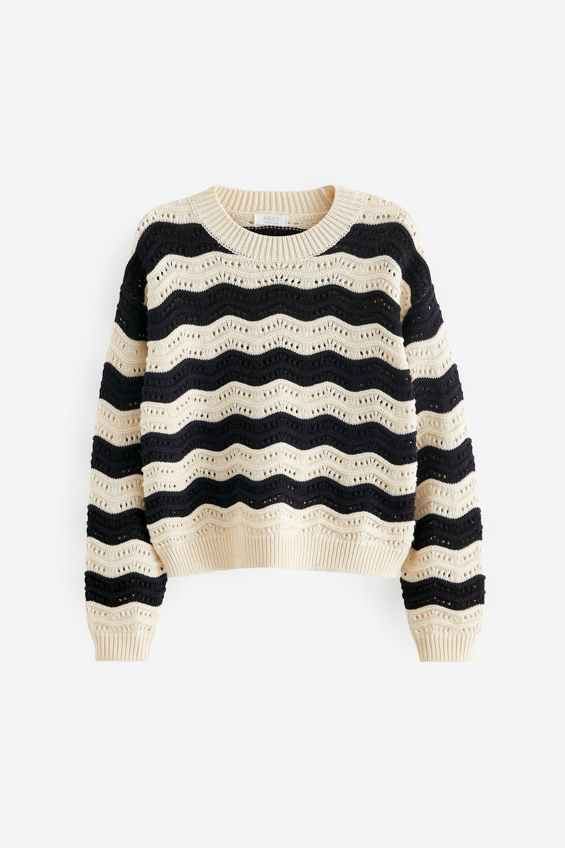 Monochrome Stripe Knitted Jumper (3-16yrs)