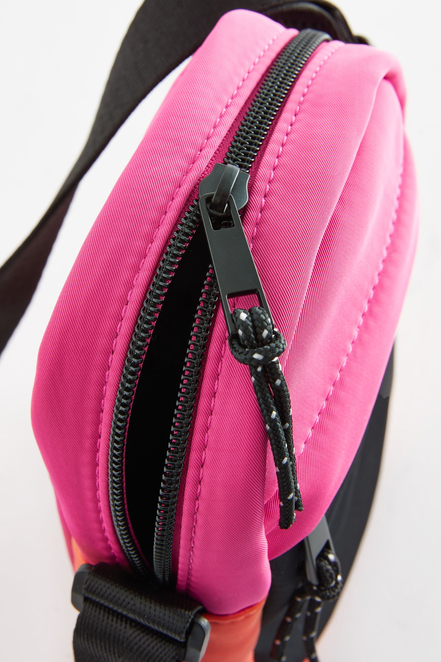 Pink/Orange Colourblock Cross-Body Bag