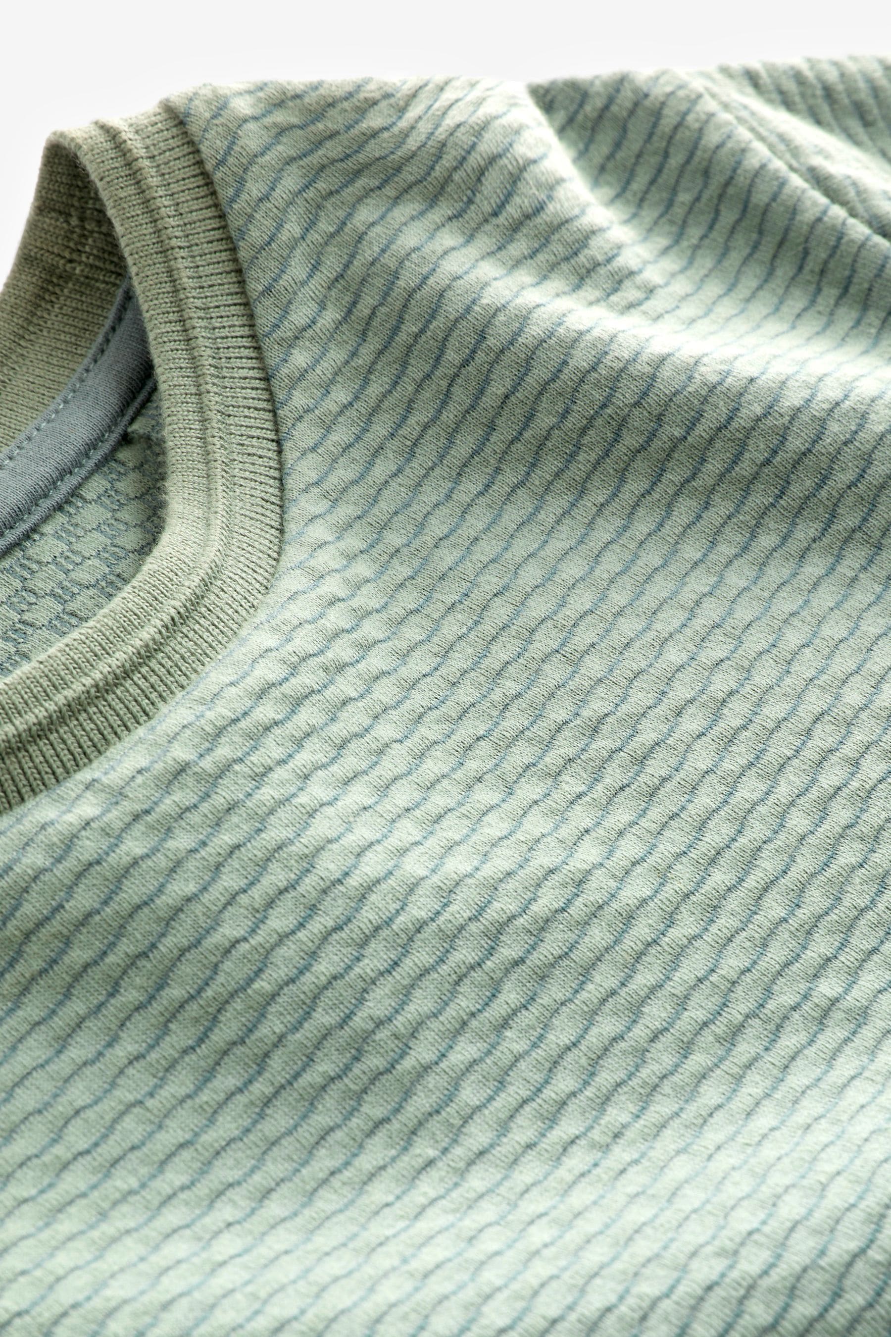 Mineral Green Short Sleeve Textured T-Shirt (3-16yrs)