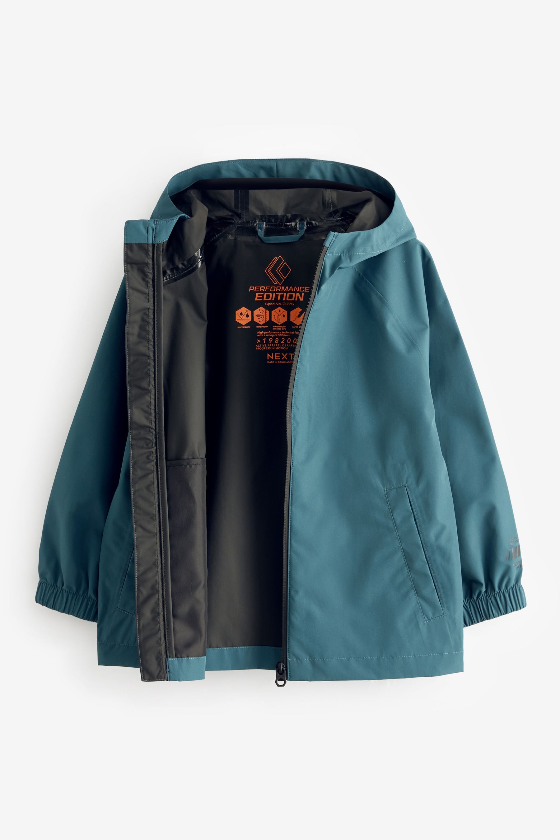 Teal Blue Waterproof Anorak Coat (3-16yrs)