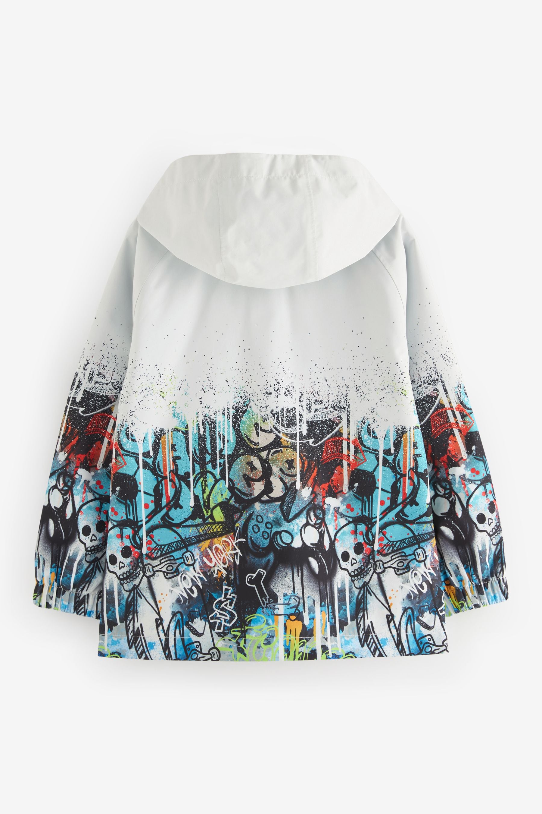 Graffiti Print Waterproof Anorak Coat (3-16yrs)