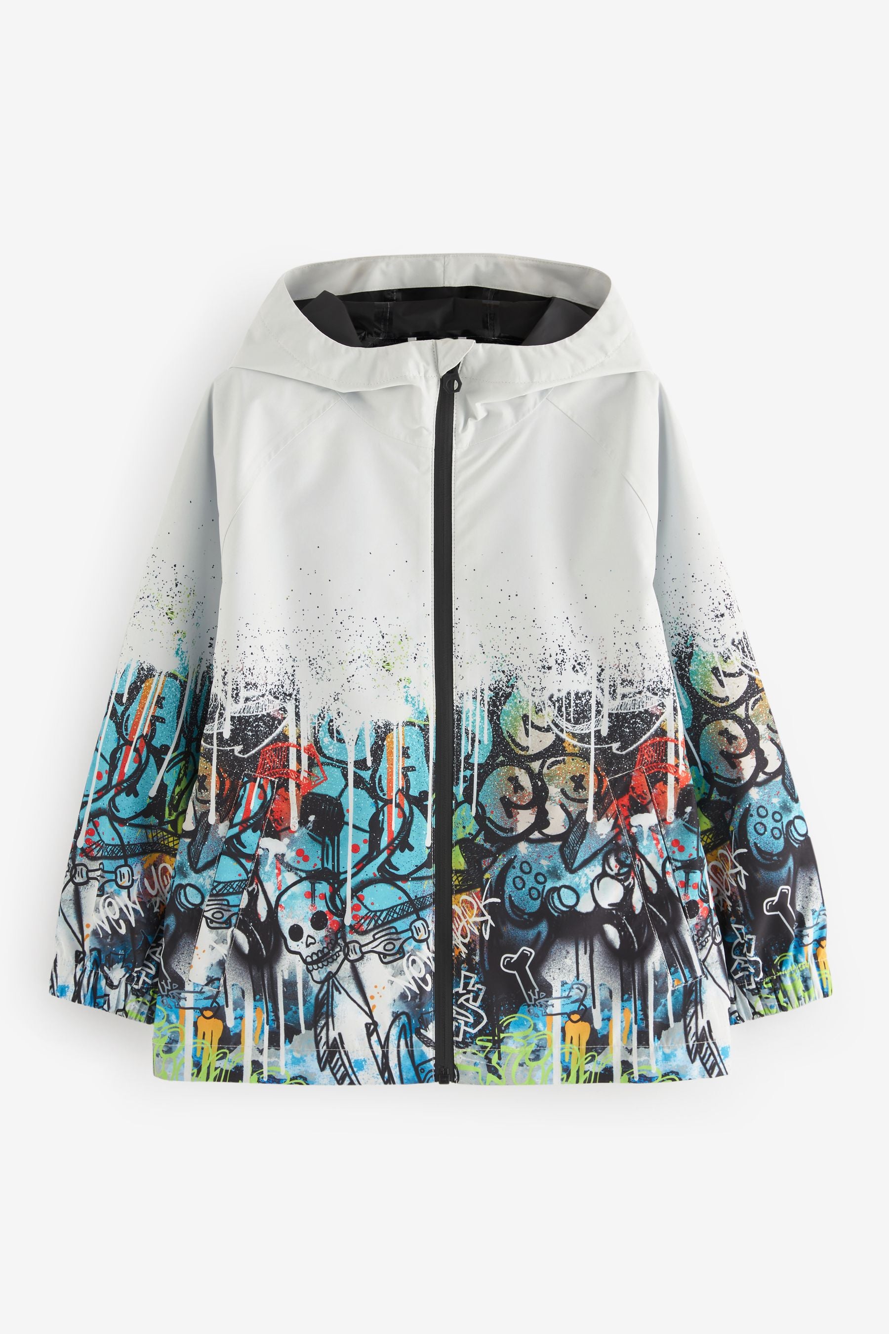 Graffiti Print Waterproof Anorak Coat (3-16yrs)