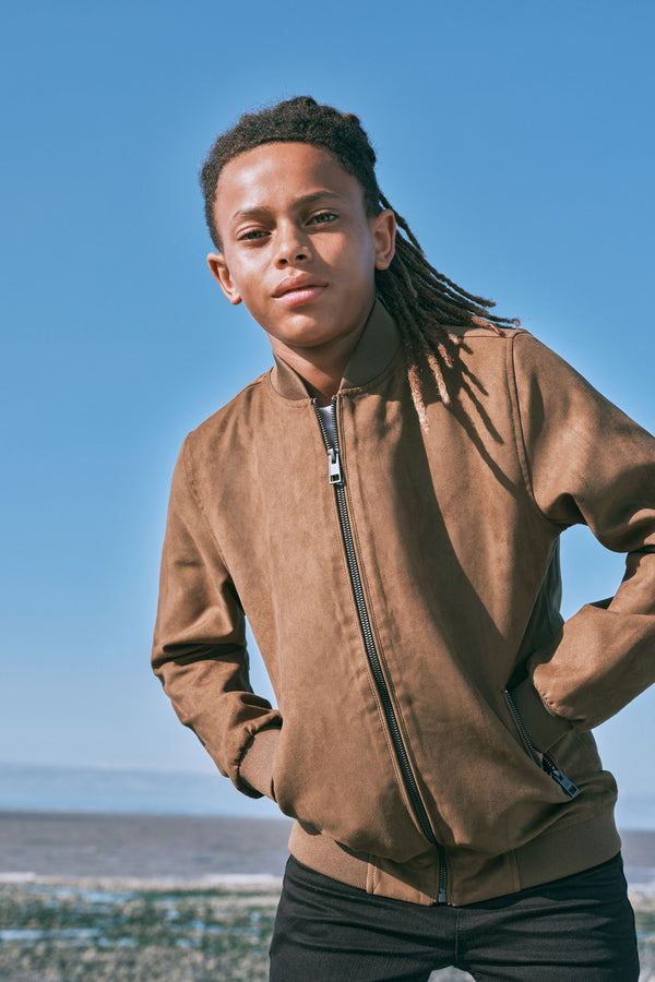 Brown Faux Suede Jacket (4-14yrs)