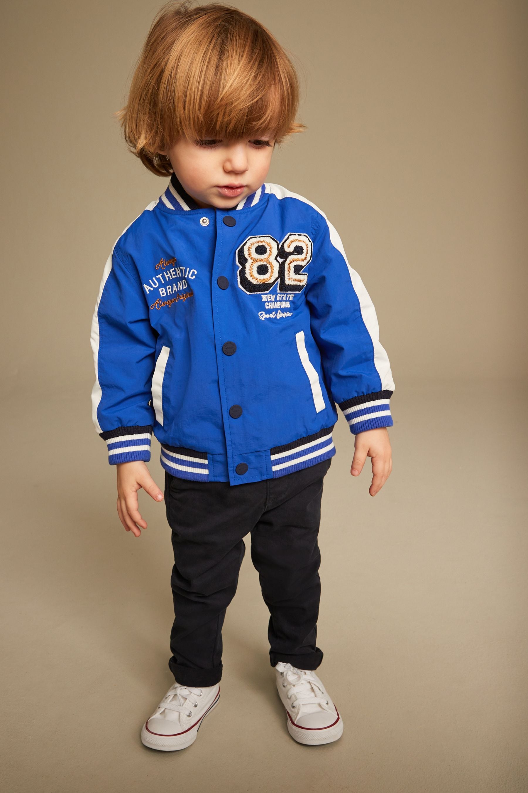 Cobalt Blue Varsity Jacket (3mths-7yrs)