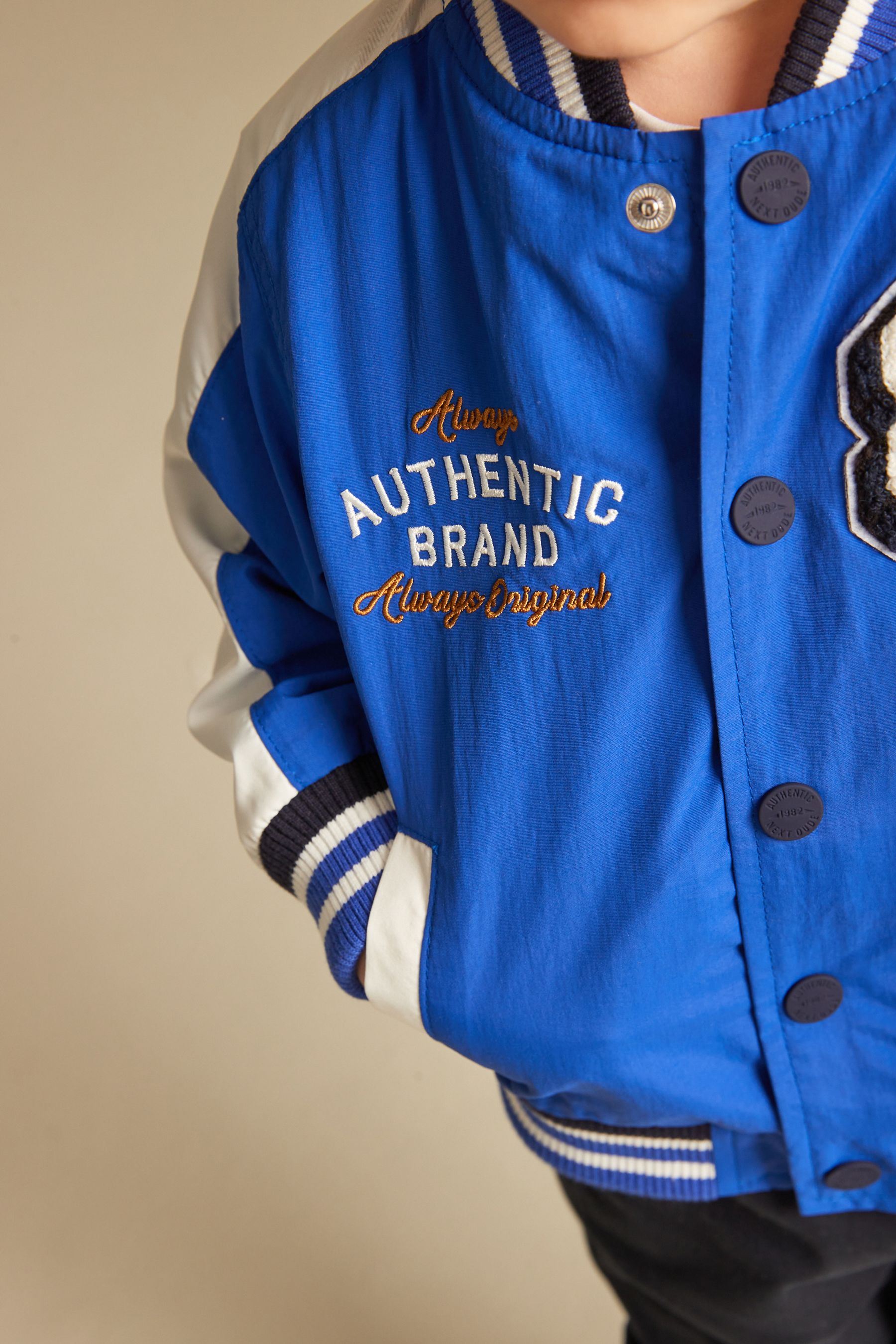 Cobalt Blue Varsity Jacket (3mths-7yrs)