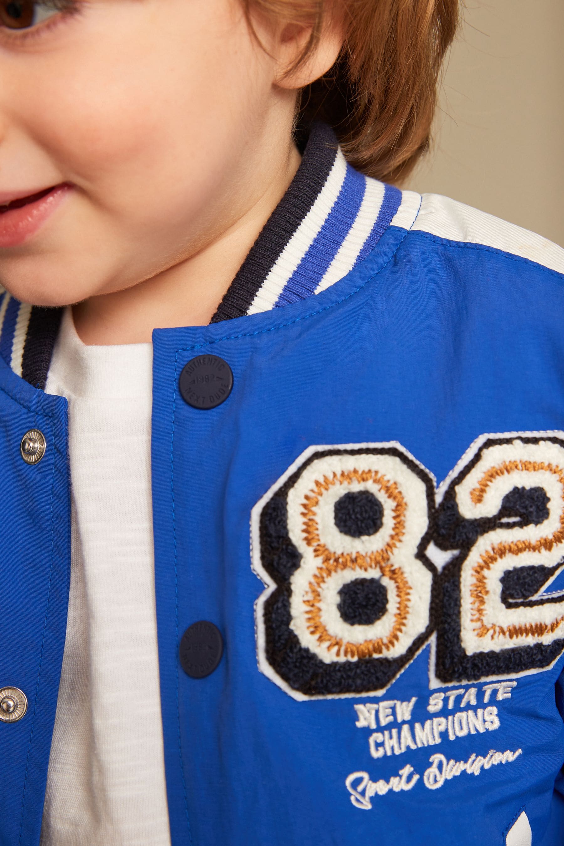 Cobalt Blue Varsity Jacket (3mths-7yrs)