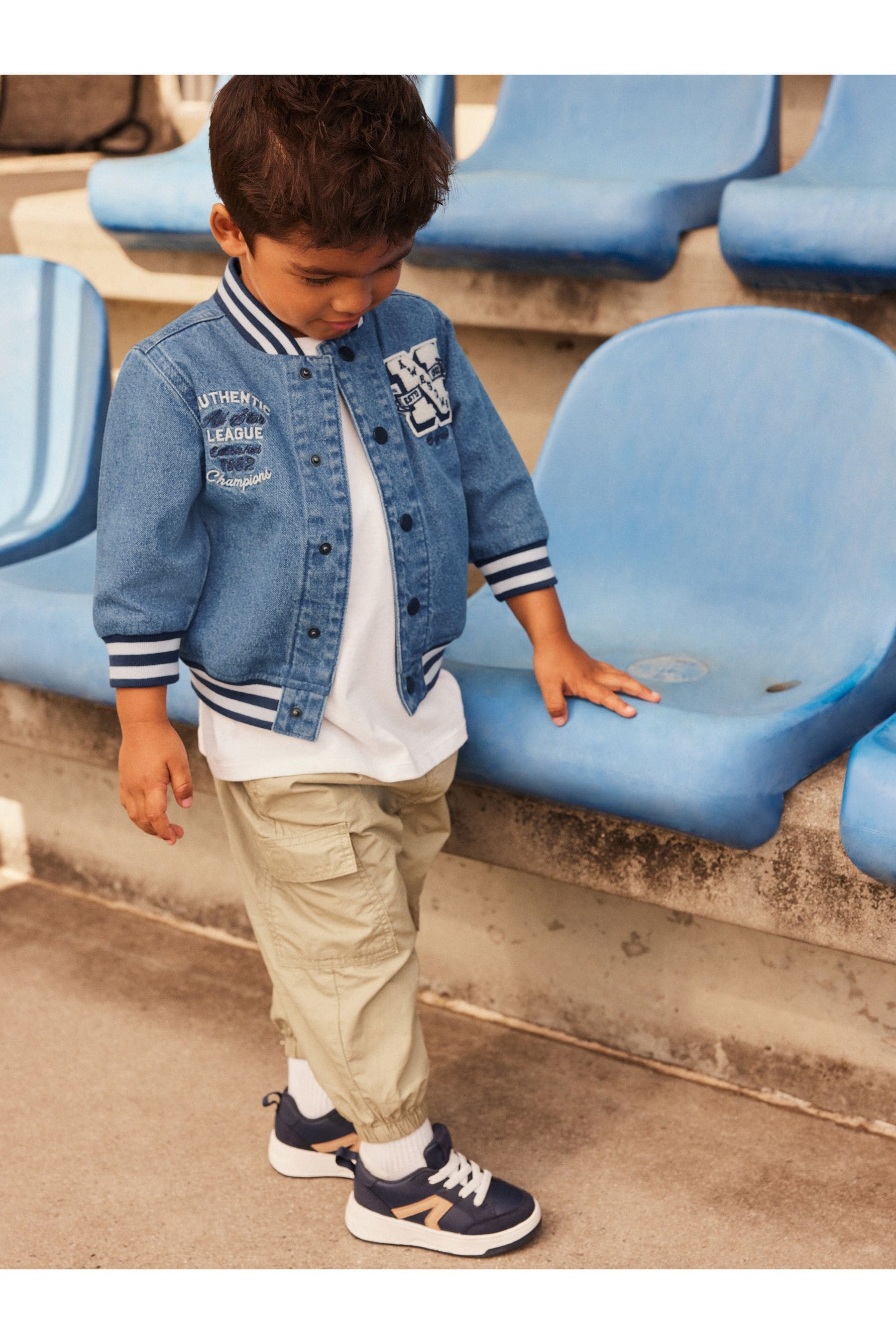 Denim Varsity Jacket (3mths-7yrs)