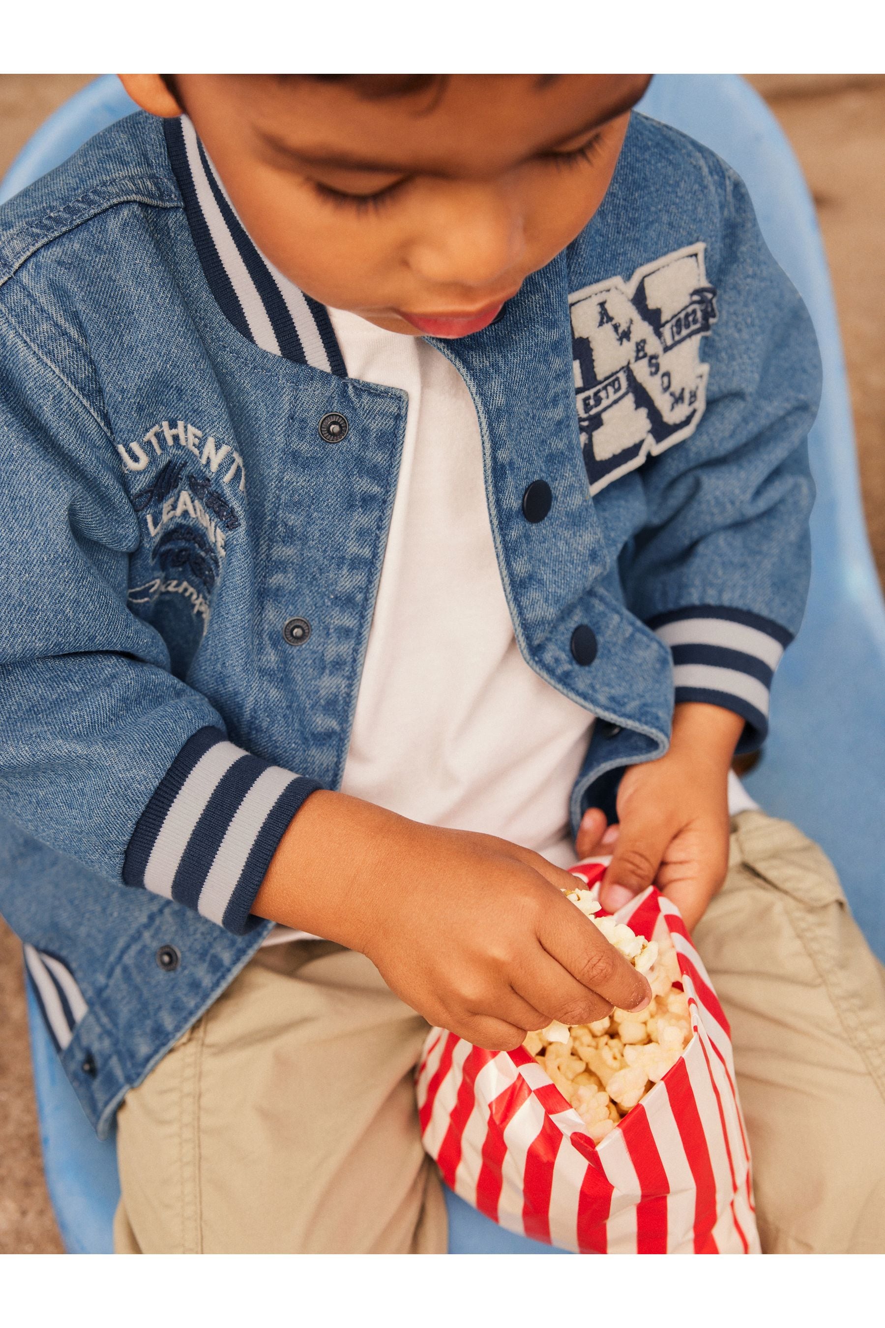 Denim Varsity Jacket (3mths-7yrs)