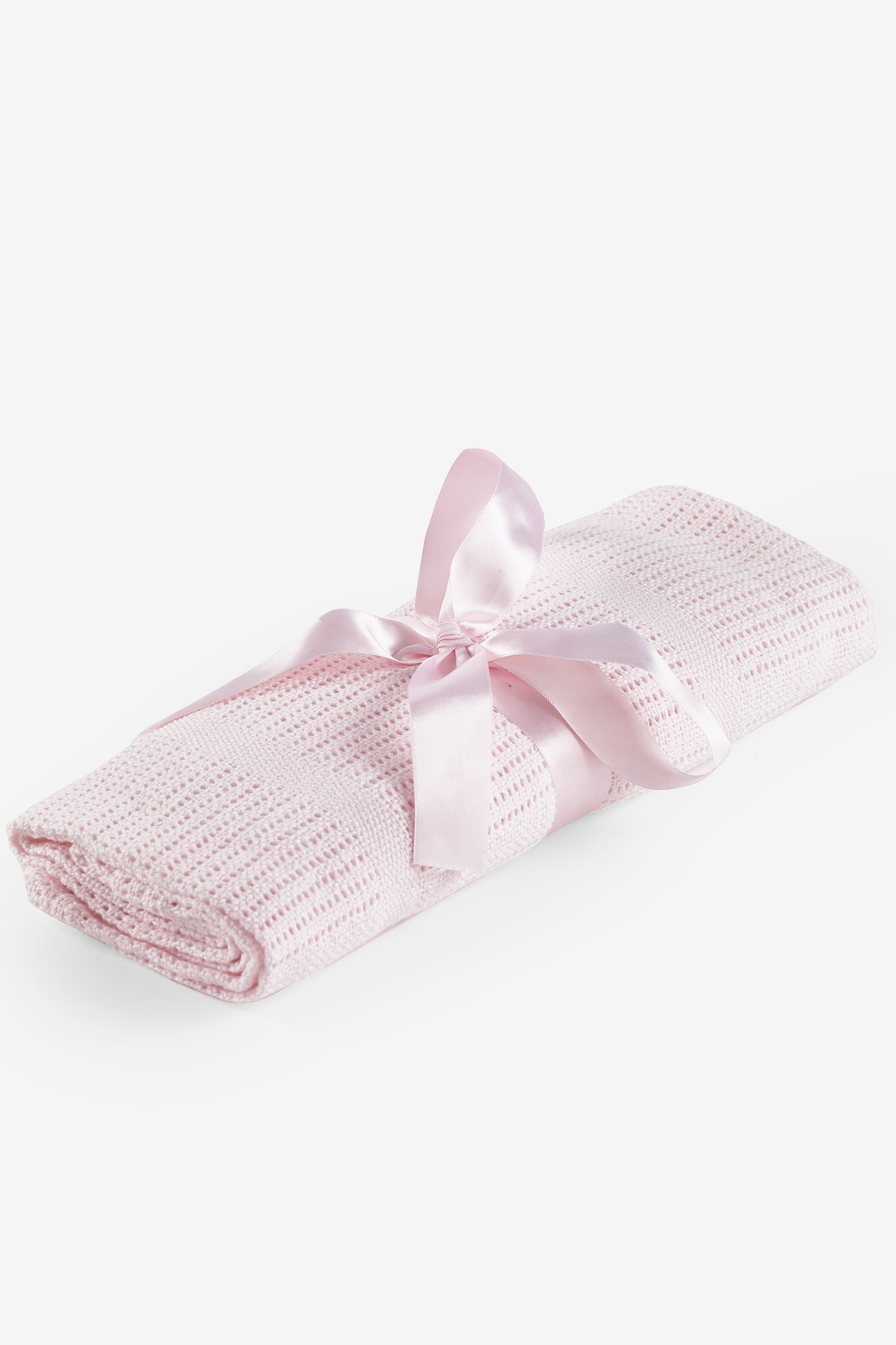 Pink Baby 100% Cotton Cellular Blanket