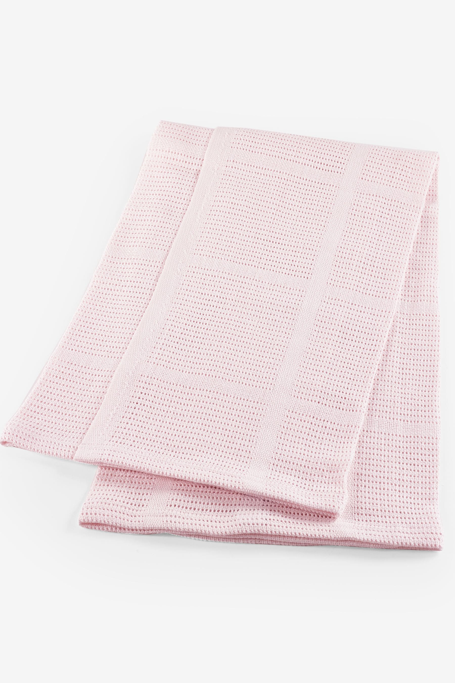 Pink Baby 100% Cotton Cellular Blanket