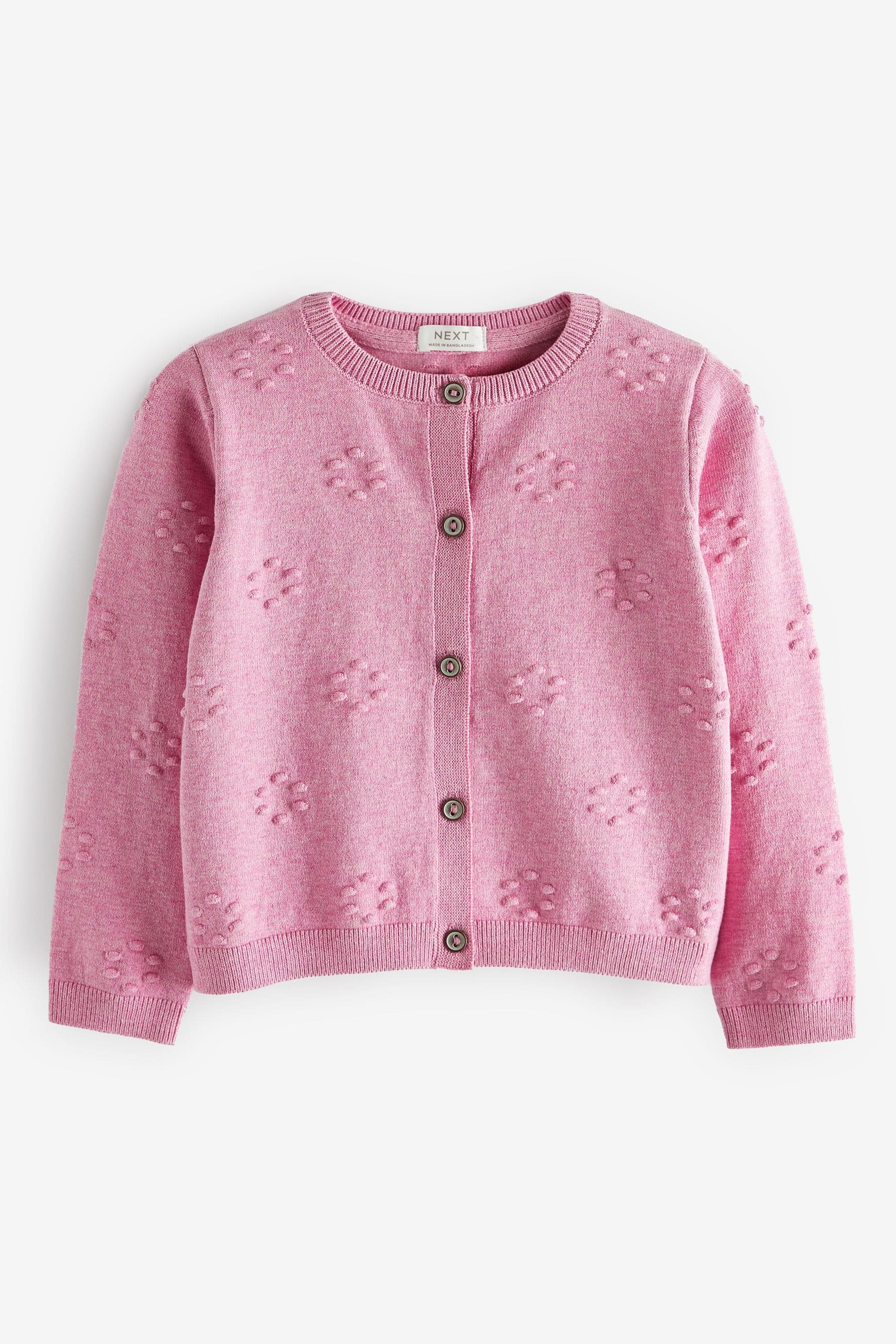 Pink Bobble Cardigan (3mths-10yrs)