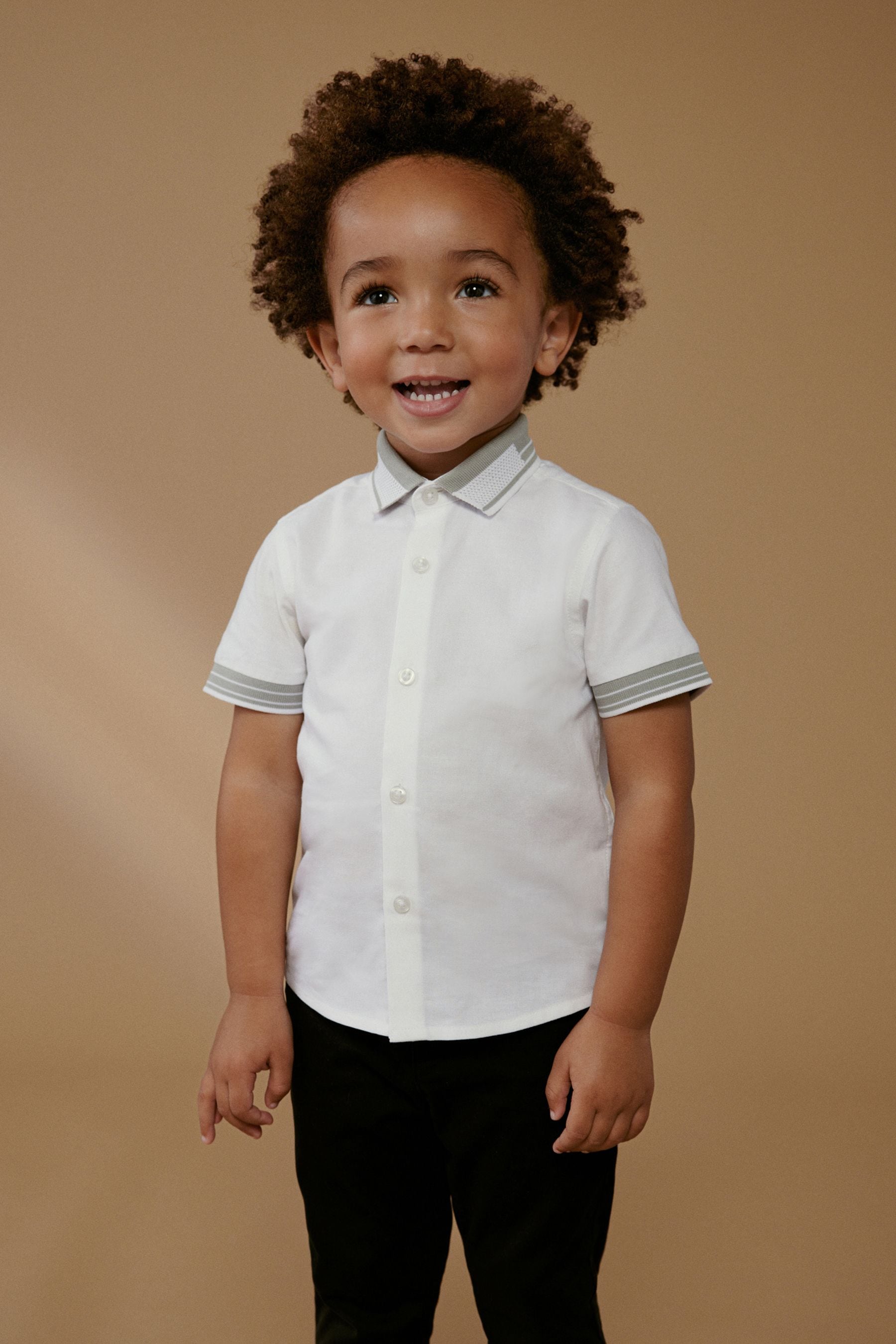 White Tipped Shirt (3mths-7yrs)