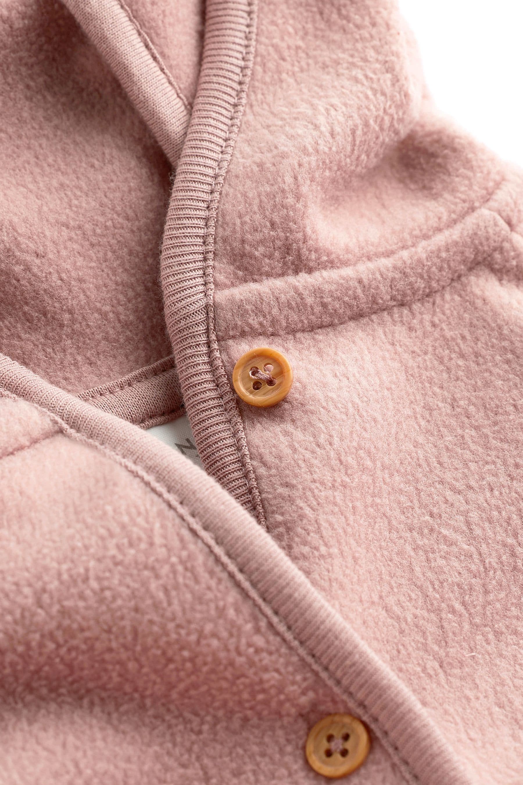 Pink Hooded Cosy Fleece Baby Jacket (0mths-2yrs)