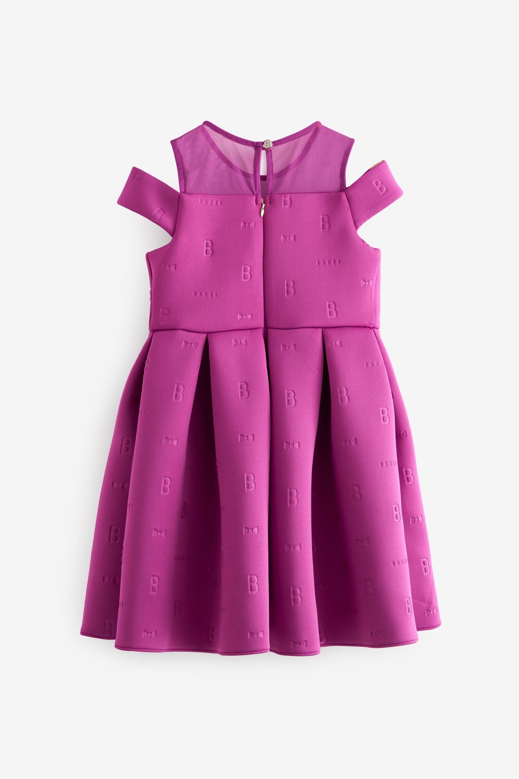 Purple Baker by Ted Baker Red Bow Mesh Scuba Dress