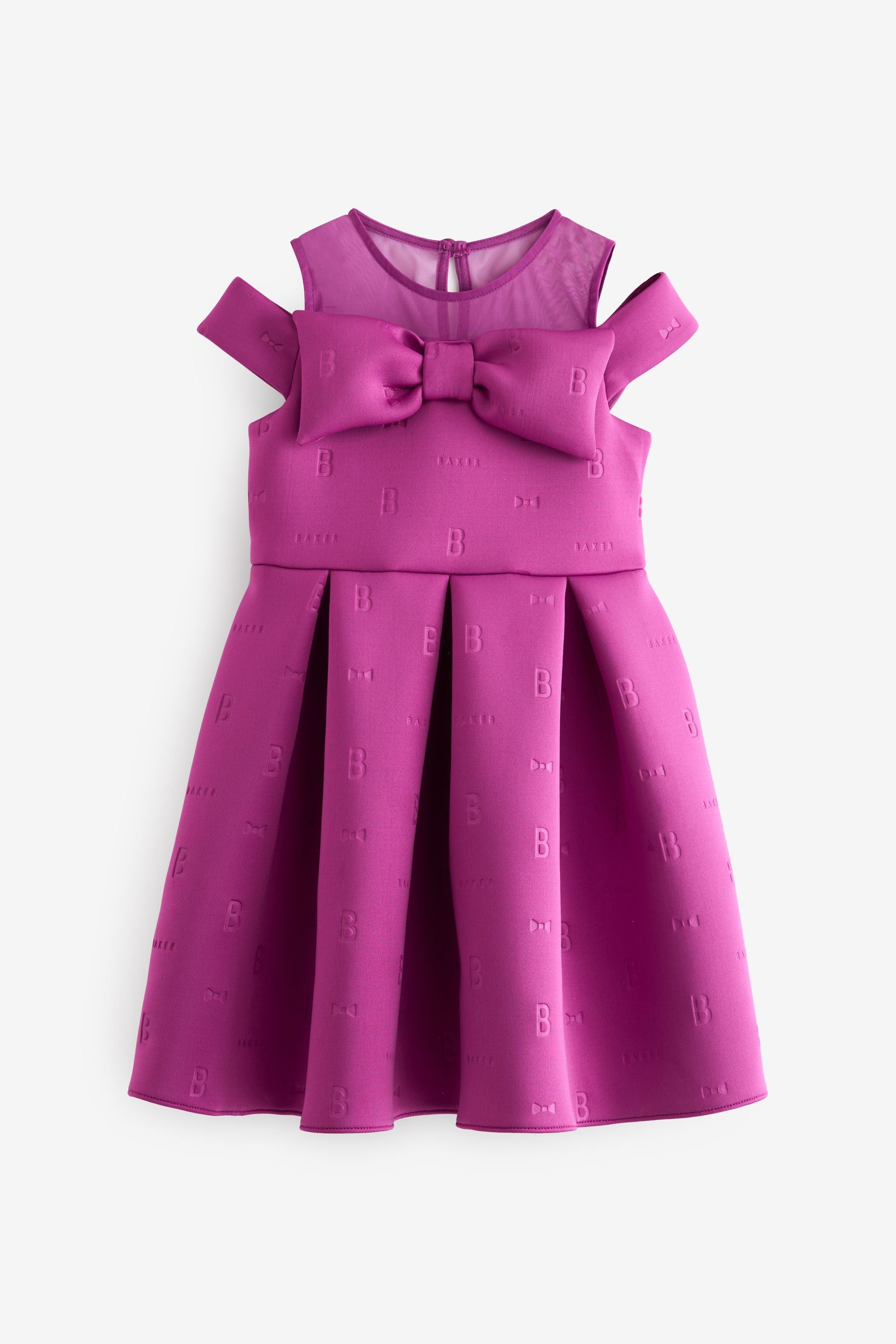 Purple Baker by Ted Baker Red Bow Mesh Scuba Dress