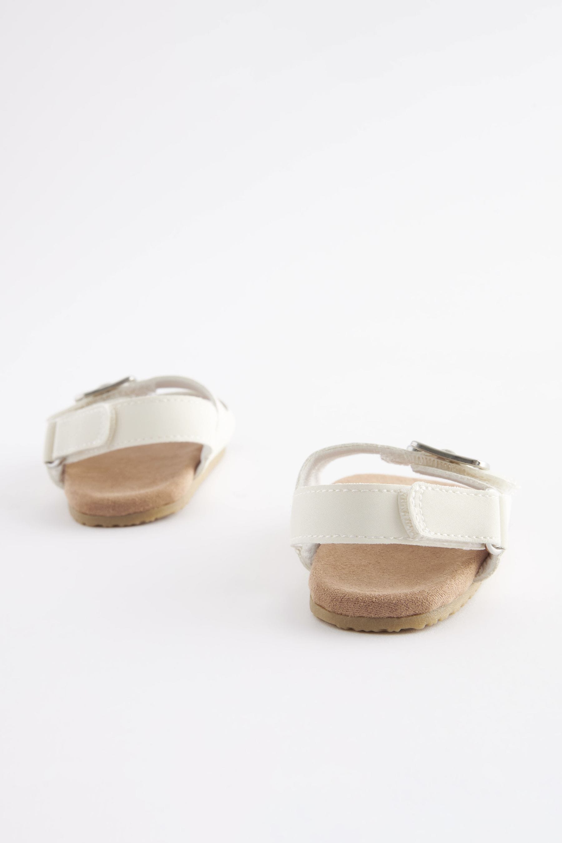 White Corkbed Baby Sandals (0-24mths)