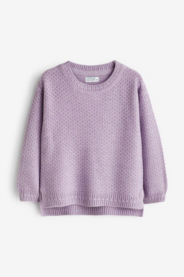 Purple FatFace Ellie Knitted Jumper