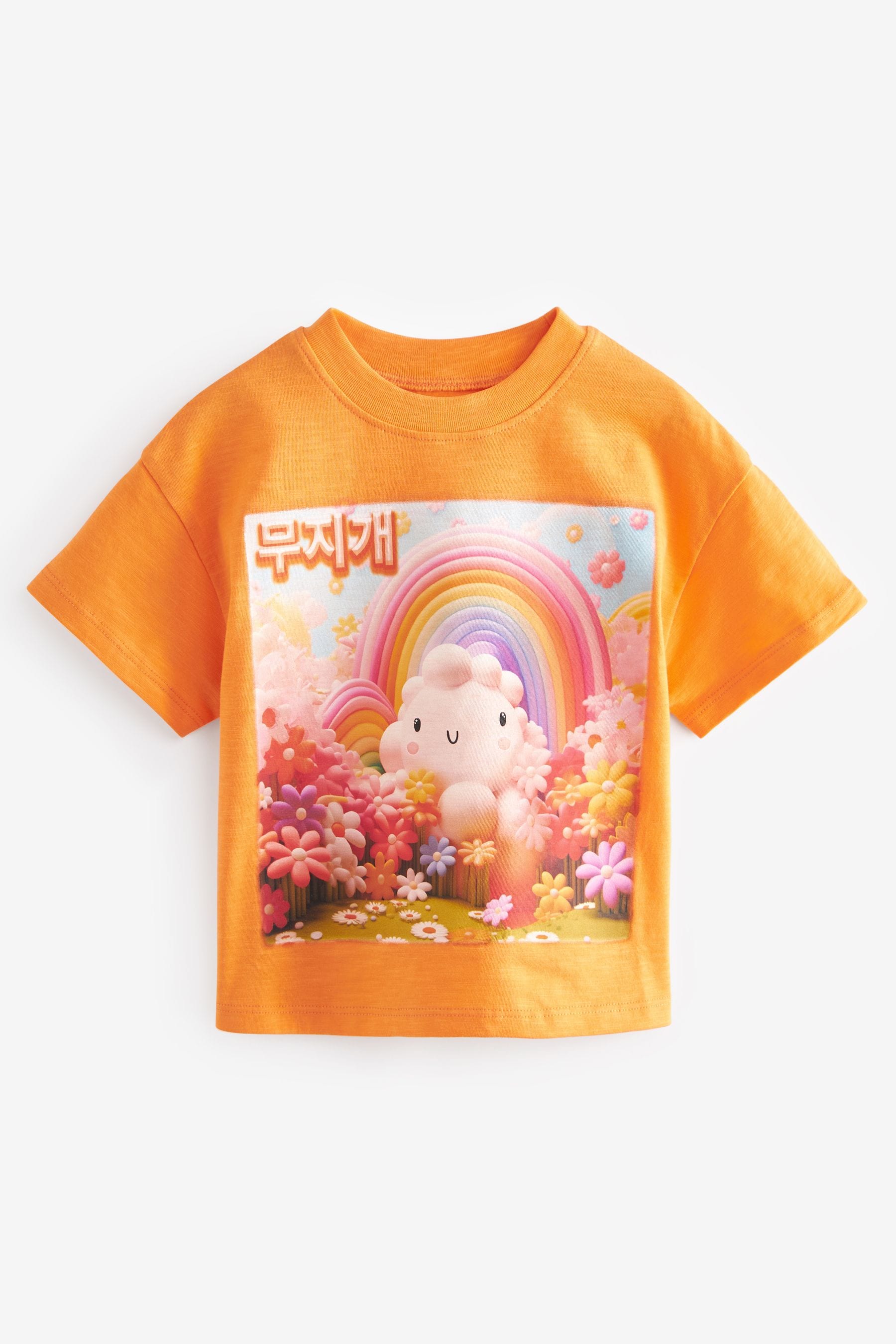 Orange Cloud Character Short Sleeve T-Shirt (3mths-7yrs)