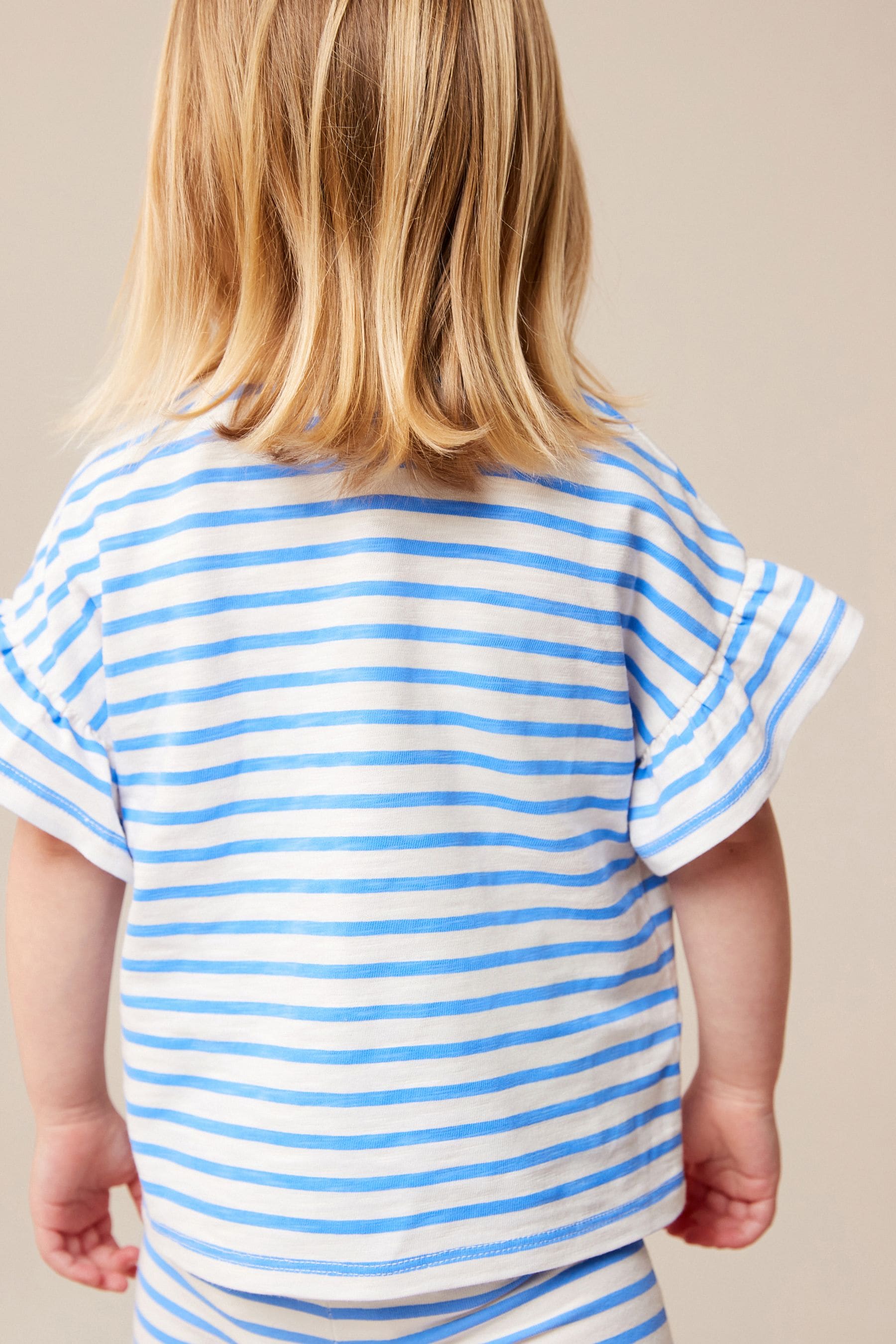 Blue Stripe Strawberry Short Sleeve T-Shirt (3mths-7yrs)