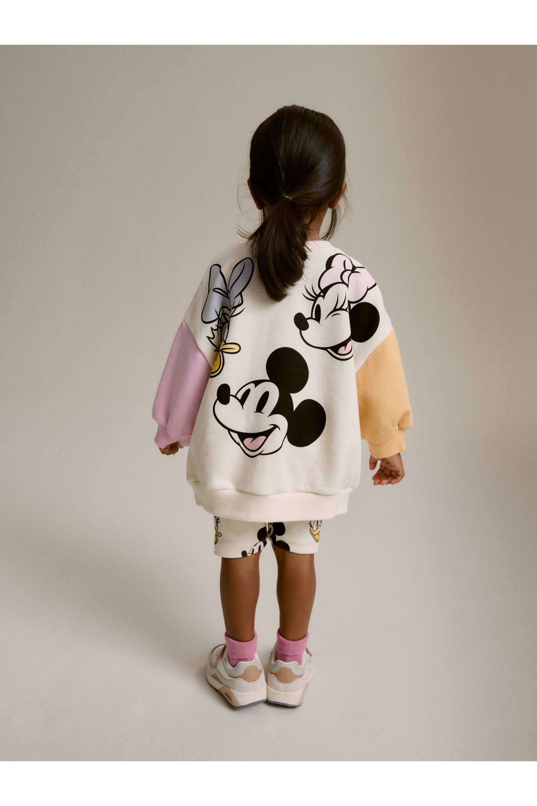 Cream Minnie Crew Sweatshirt and Shorts Set (3mths-7yrs)