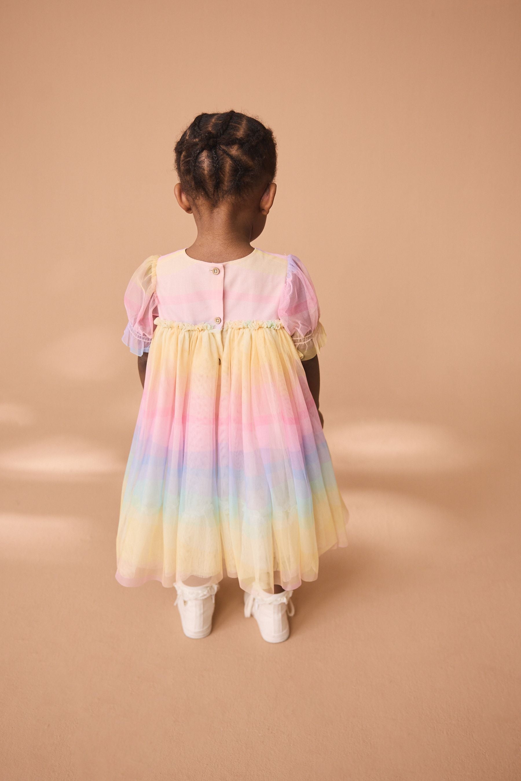 Multi Rainbow Mesh Dress (3mths-7yrs)